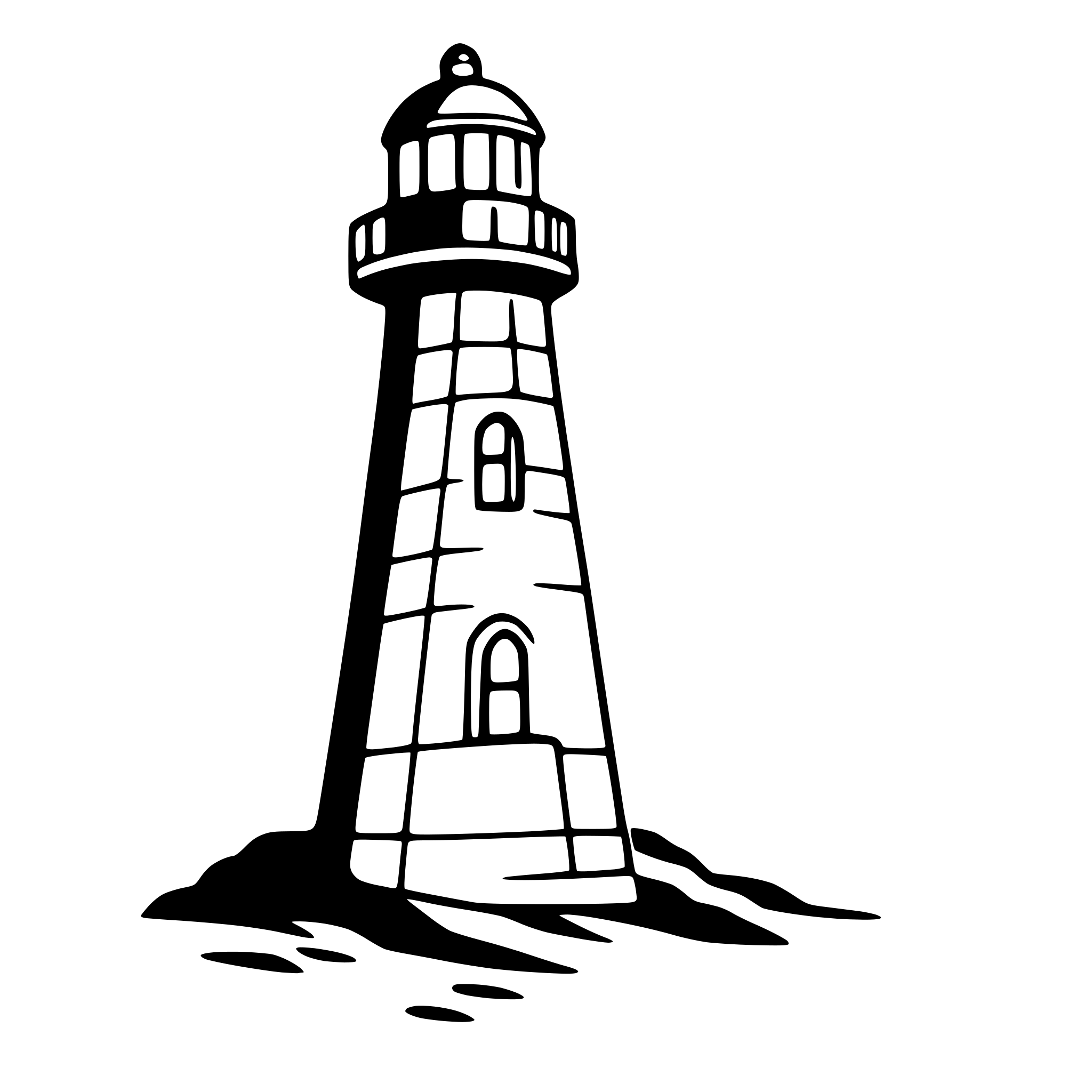 AI-generated SVG of 'lighthouse beam cutting through fog'