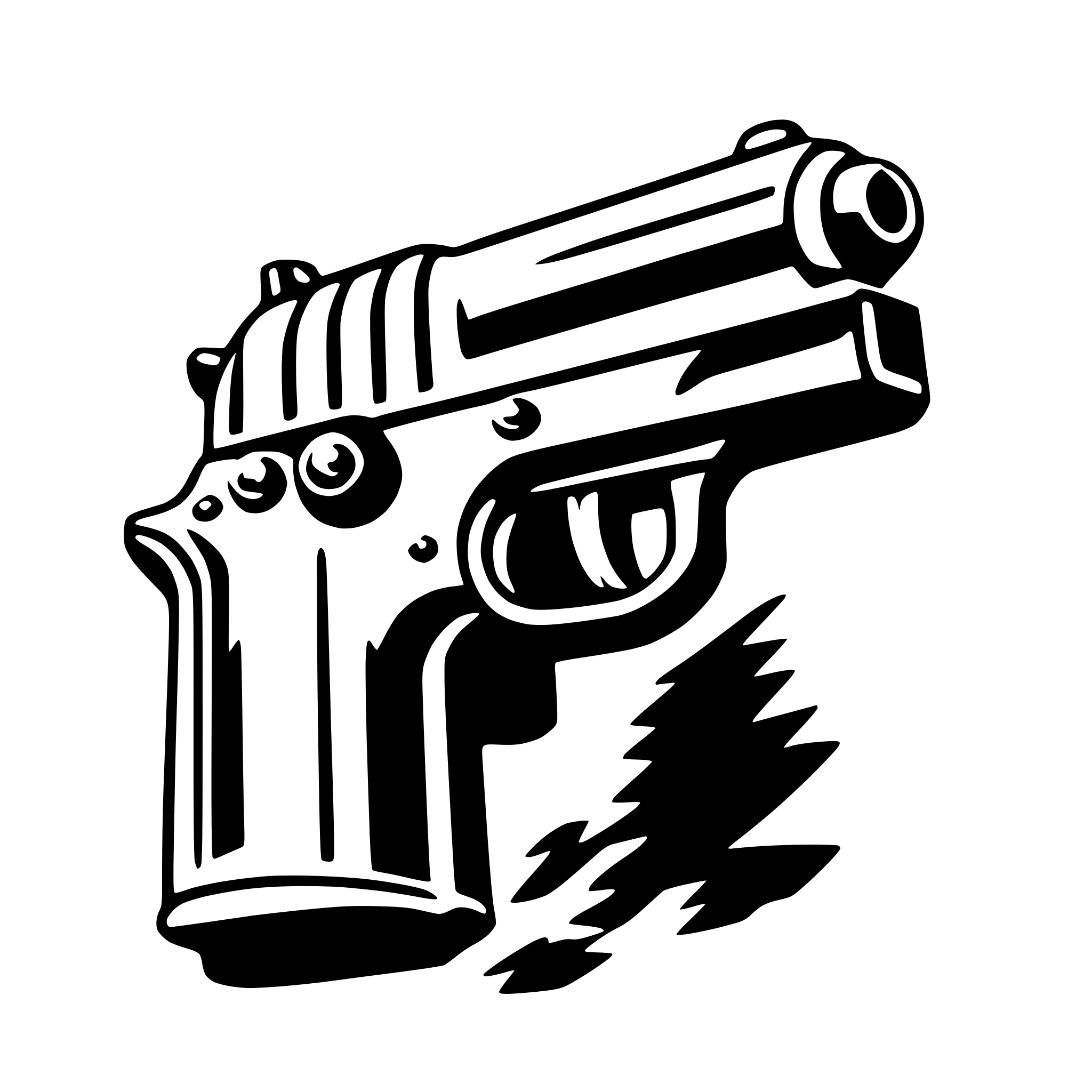AI-generated SVG of a handgun