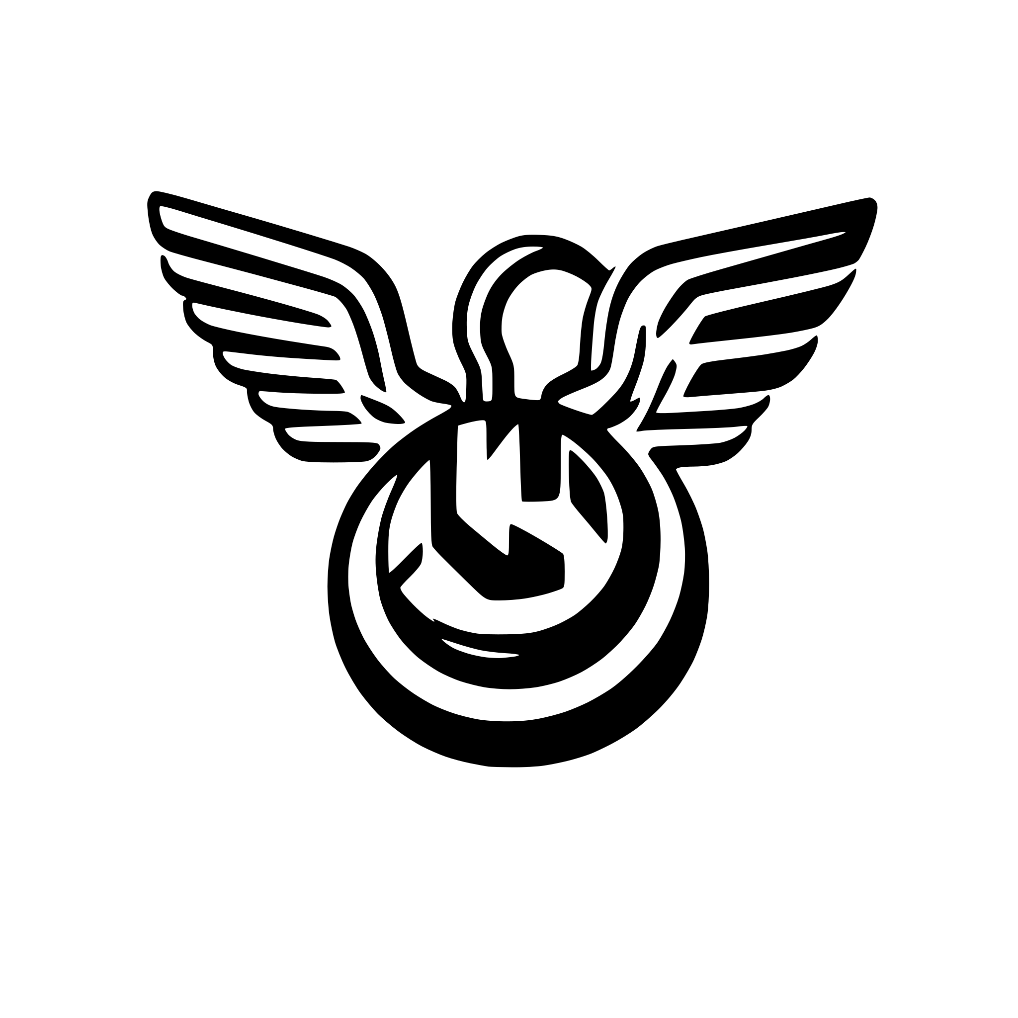 AI-generated SVG of a I have a b2b product, I want a svg logo with a angelic wing and inside some sort of circuit chip