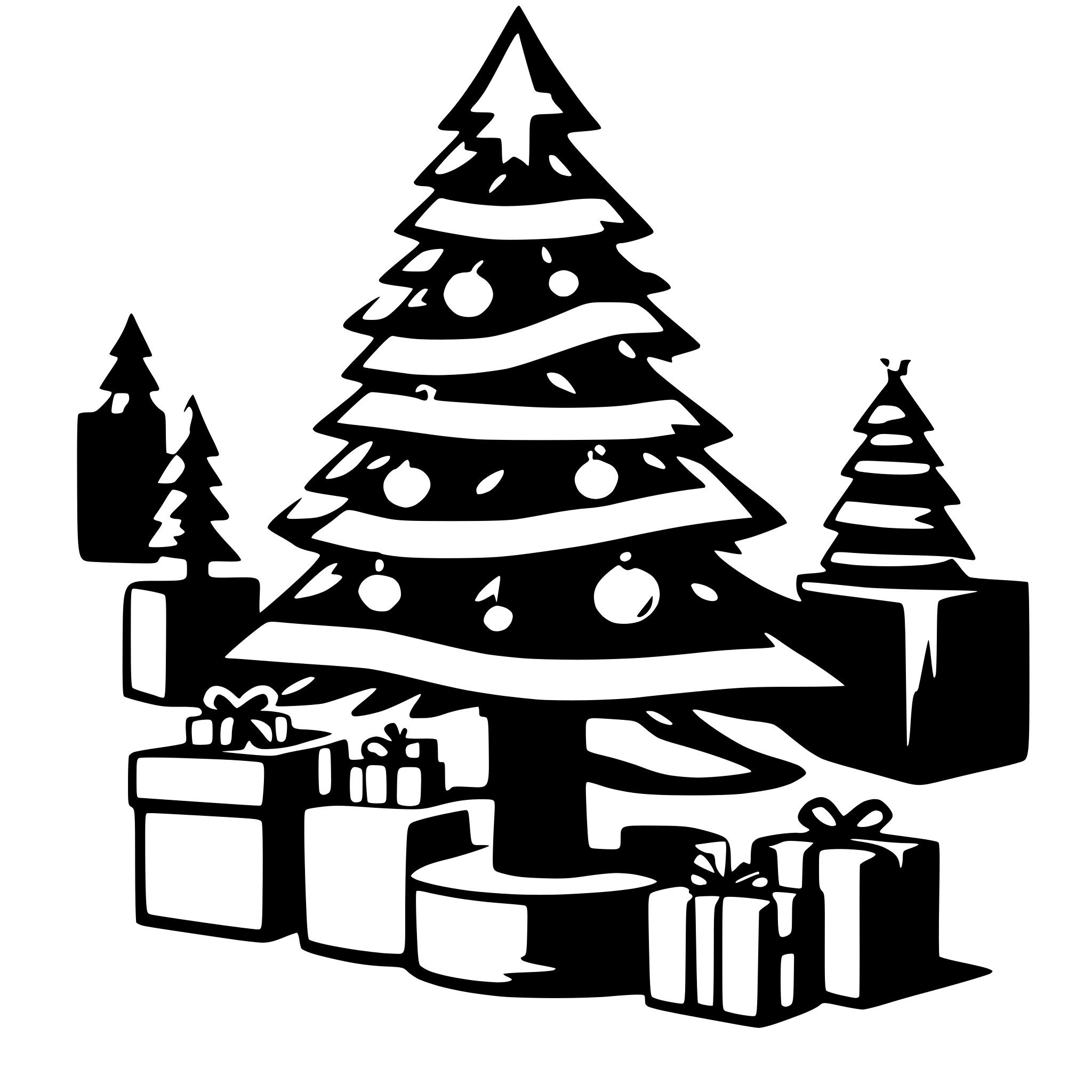 AI-generated SVG of 'christmas tree with presents underneath'