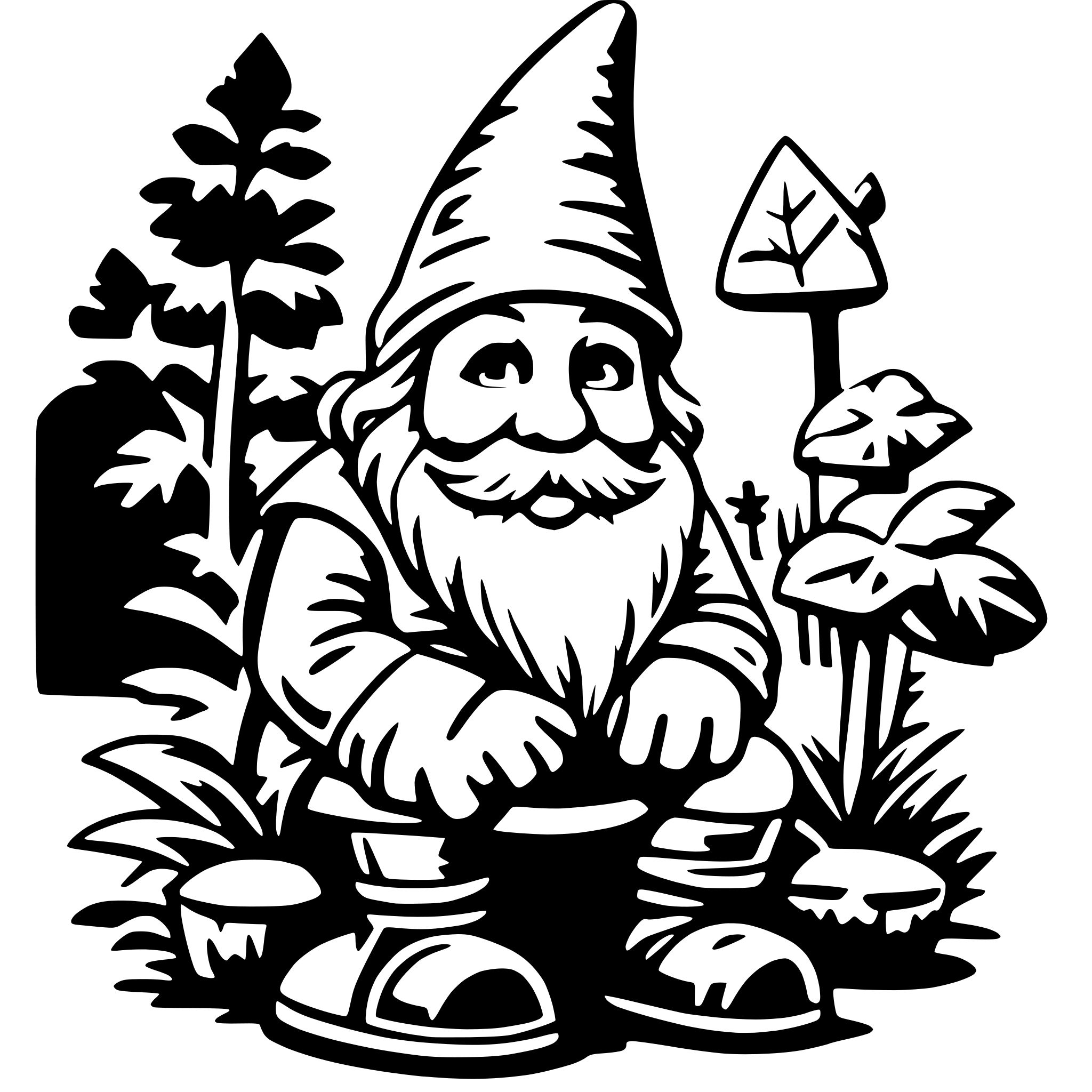 AI-generated SVG of 'garden gnome'