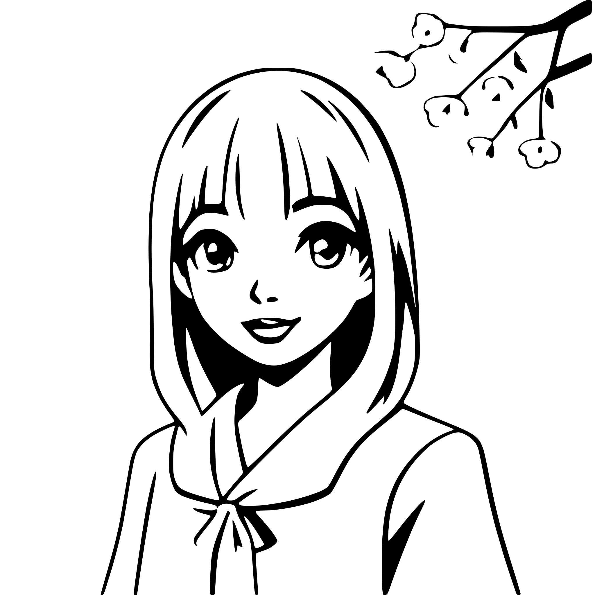 AI-generated SVG of a cherry blossoms falling gently
