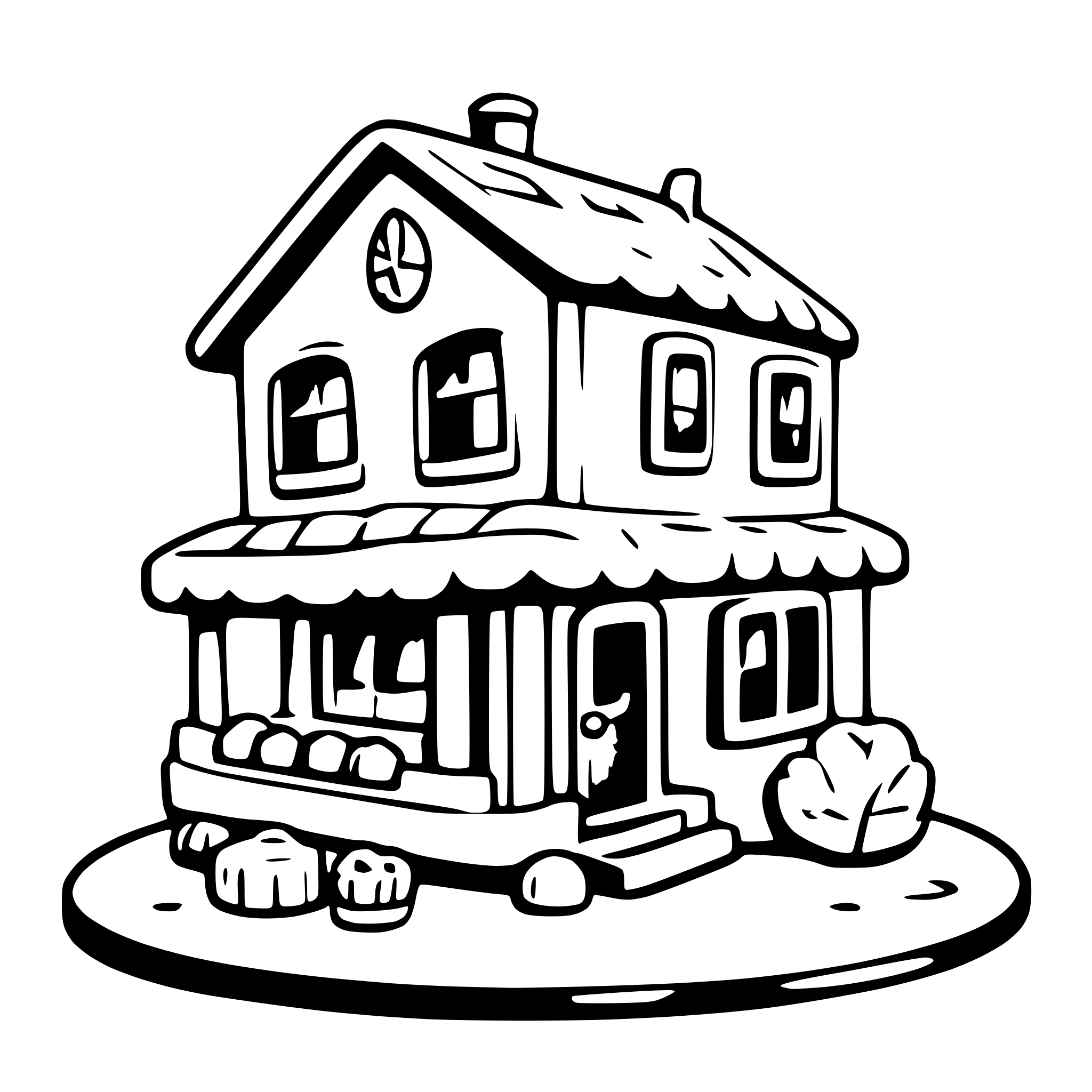 AI-generated SVG of 'dream home like a cake'