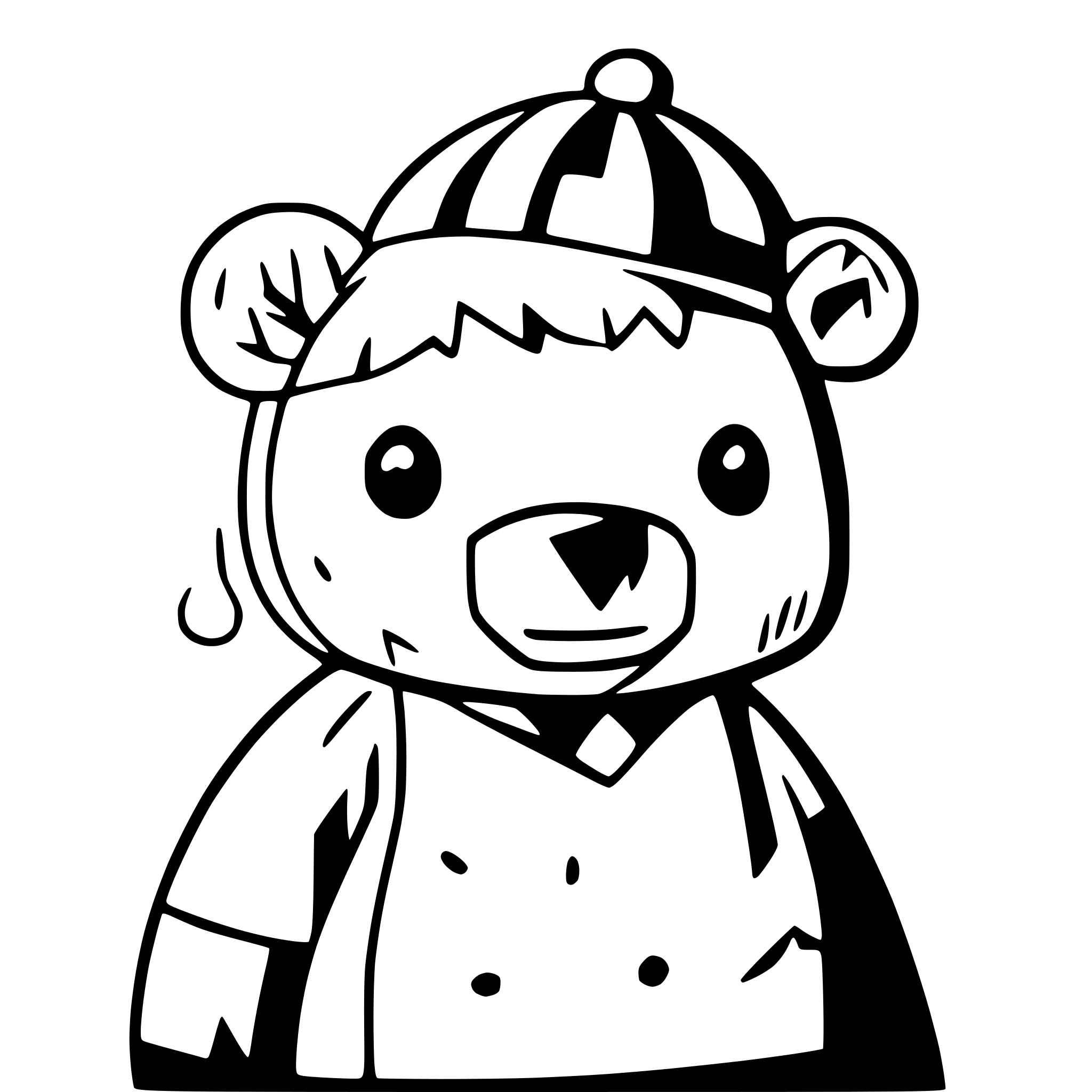 AI-generated SVG of a bear with duck on its head