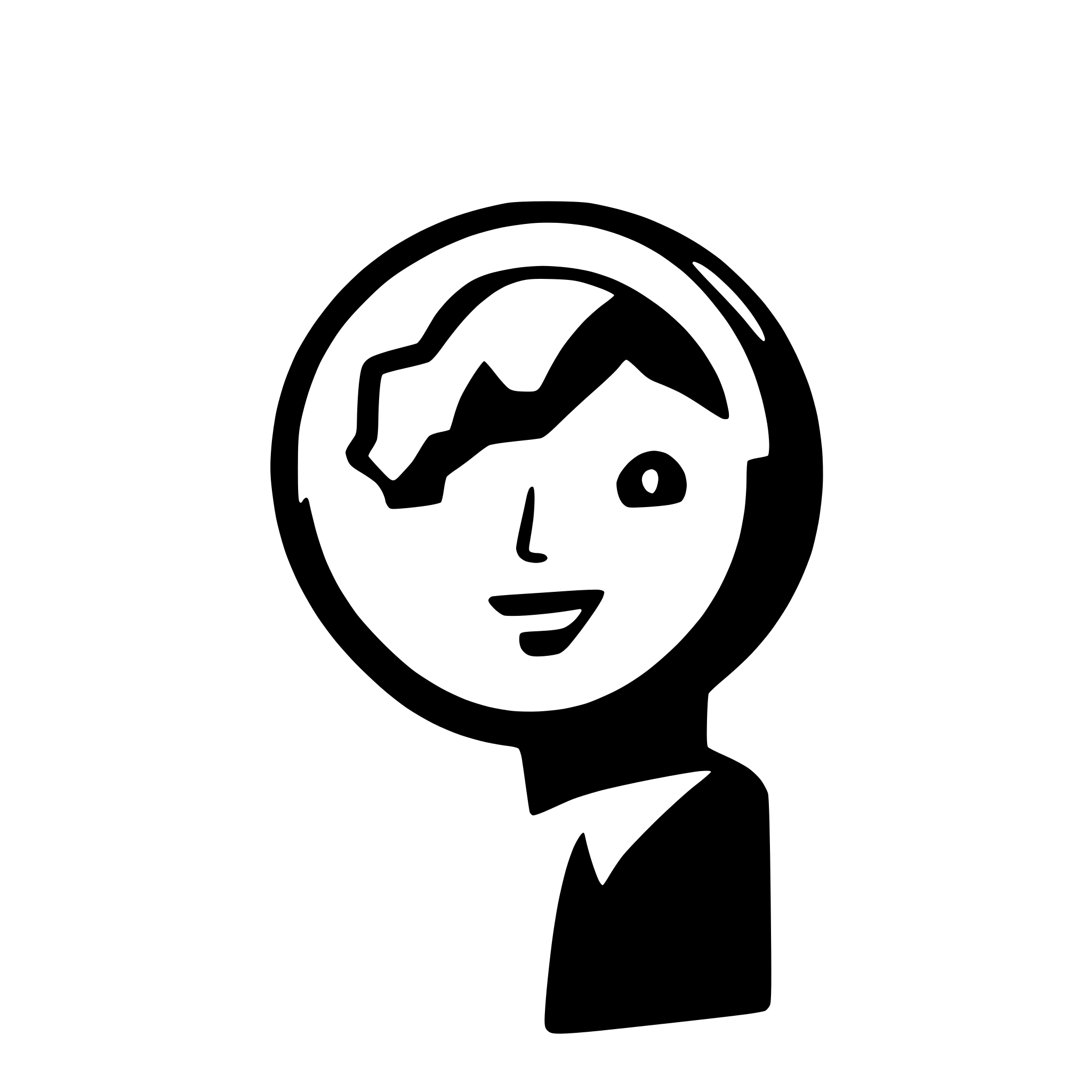 AI-generated SVG of a hood with question mark in the middle