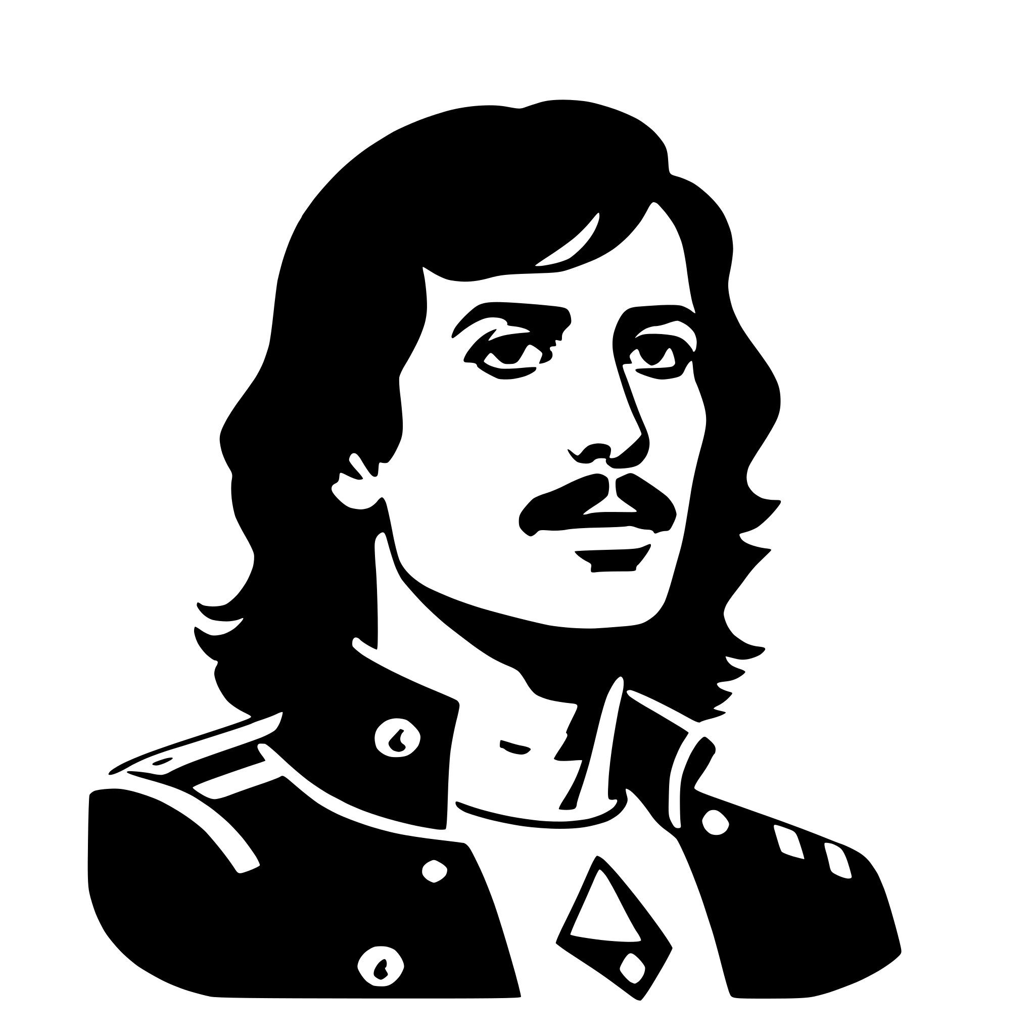 AI-generated SVG of a freddie mercury