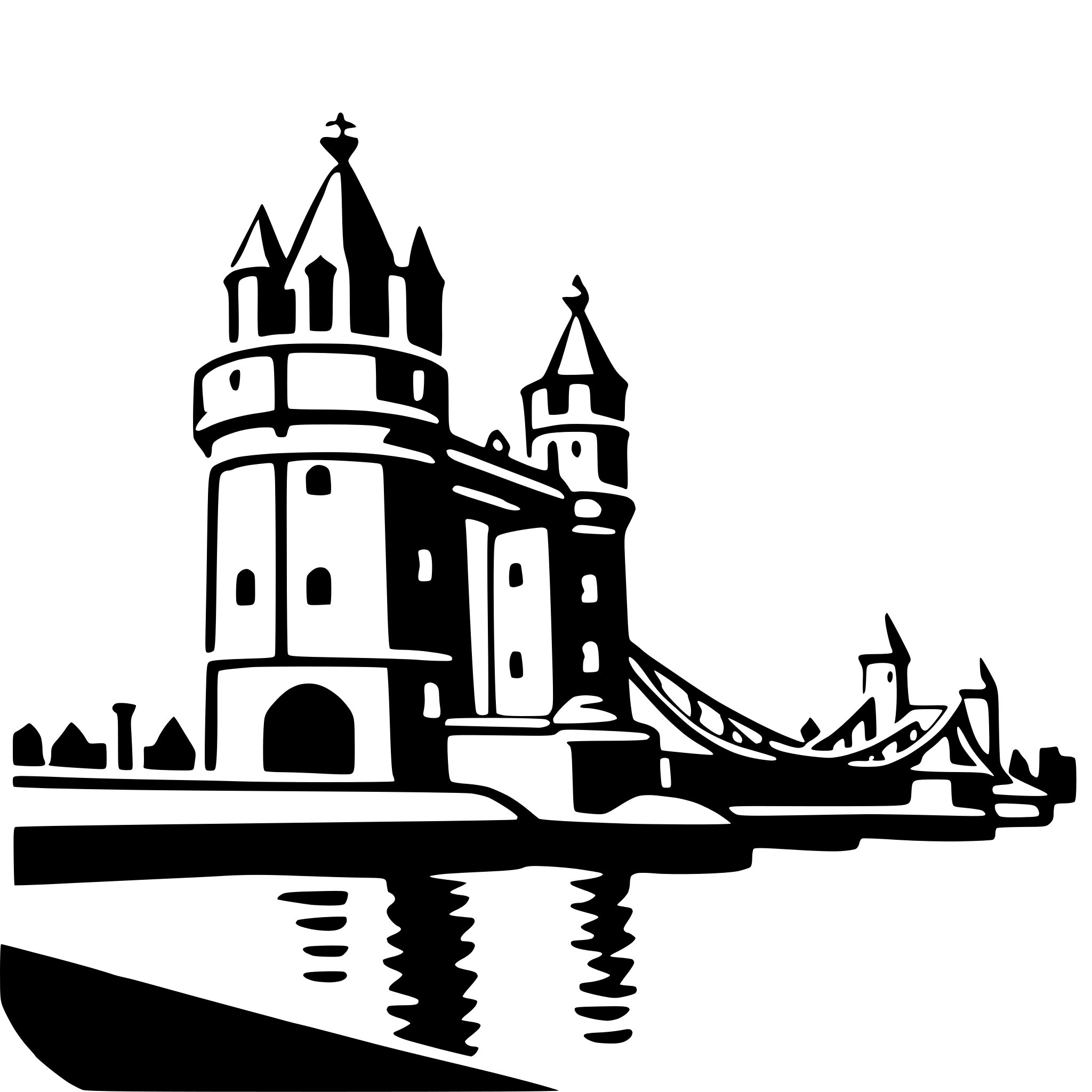 AI-generated SVG of a tower bridge