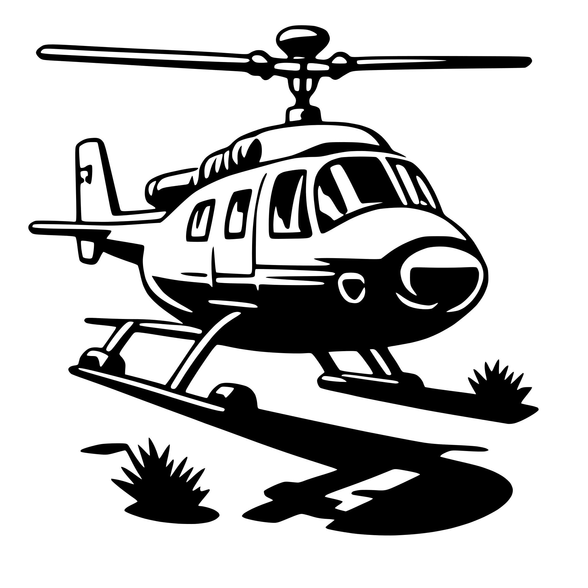 AI-generated SVG of a helicopter