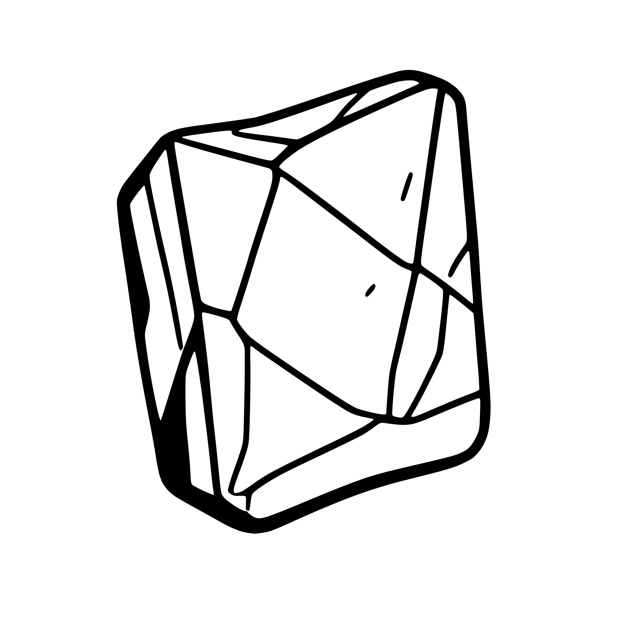 AI-generated SVG of a ore in a shape of small rectangle shard