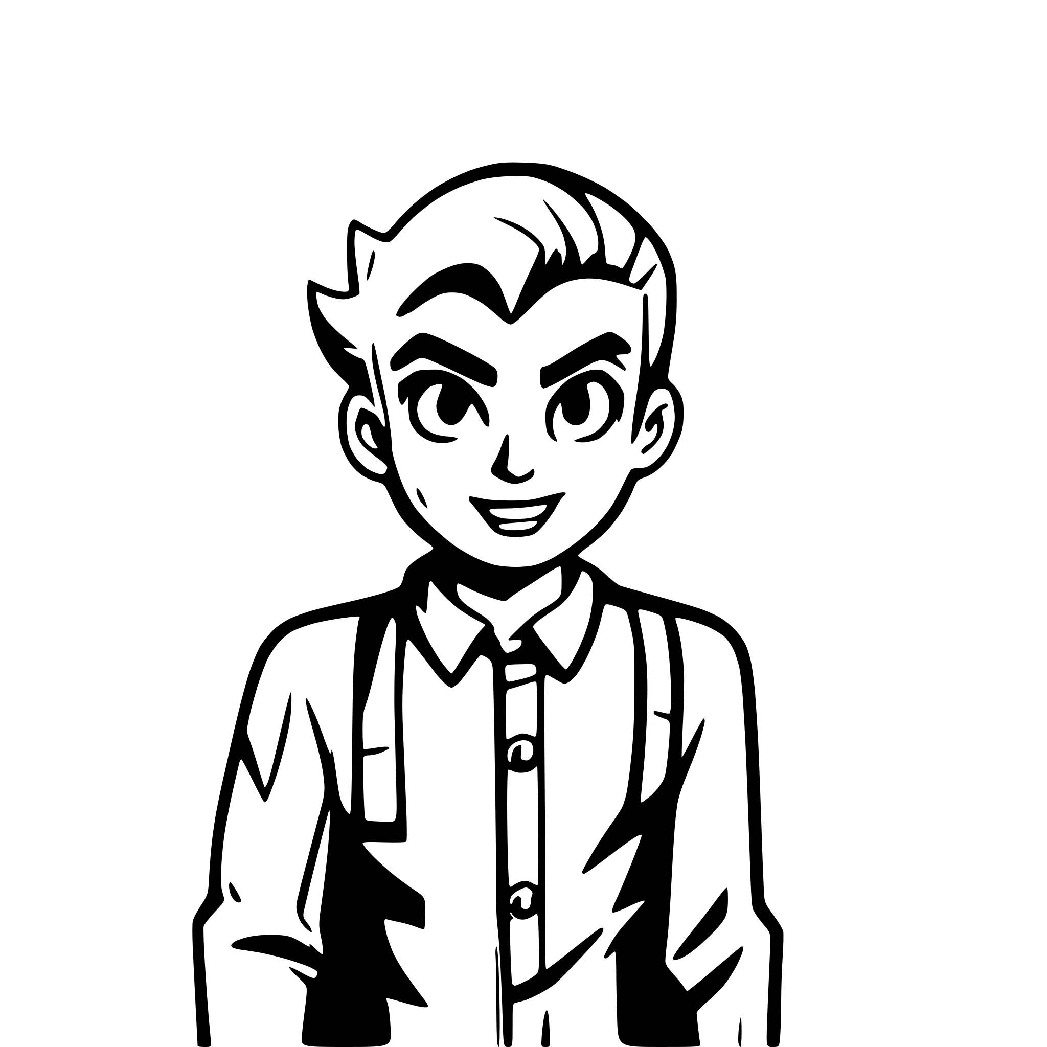 AI-generated SVG of 'comic-book style man looking shocked'