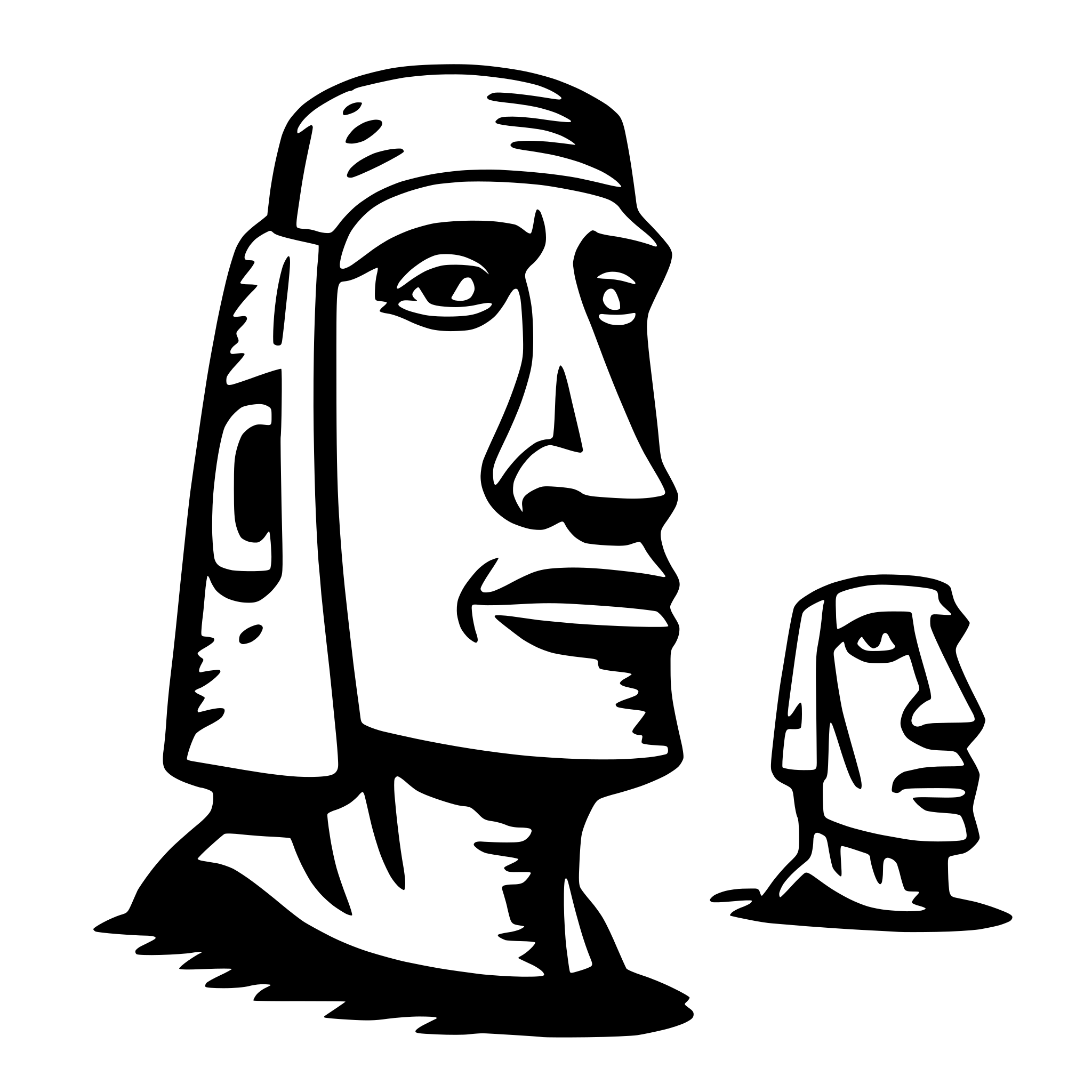 AI-generated SVG of 'easter island moai'