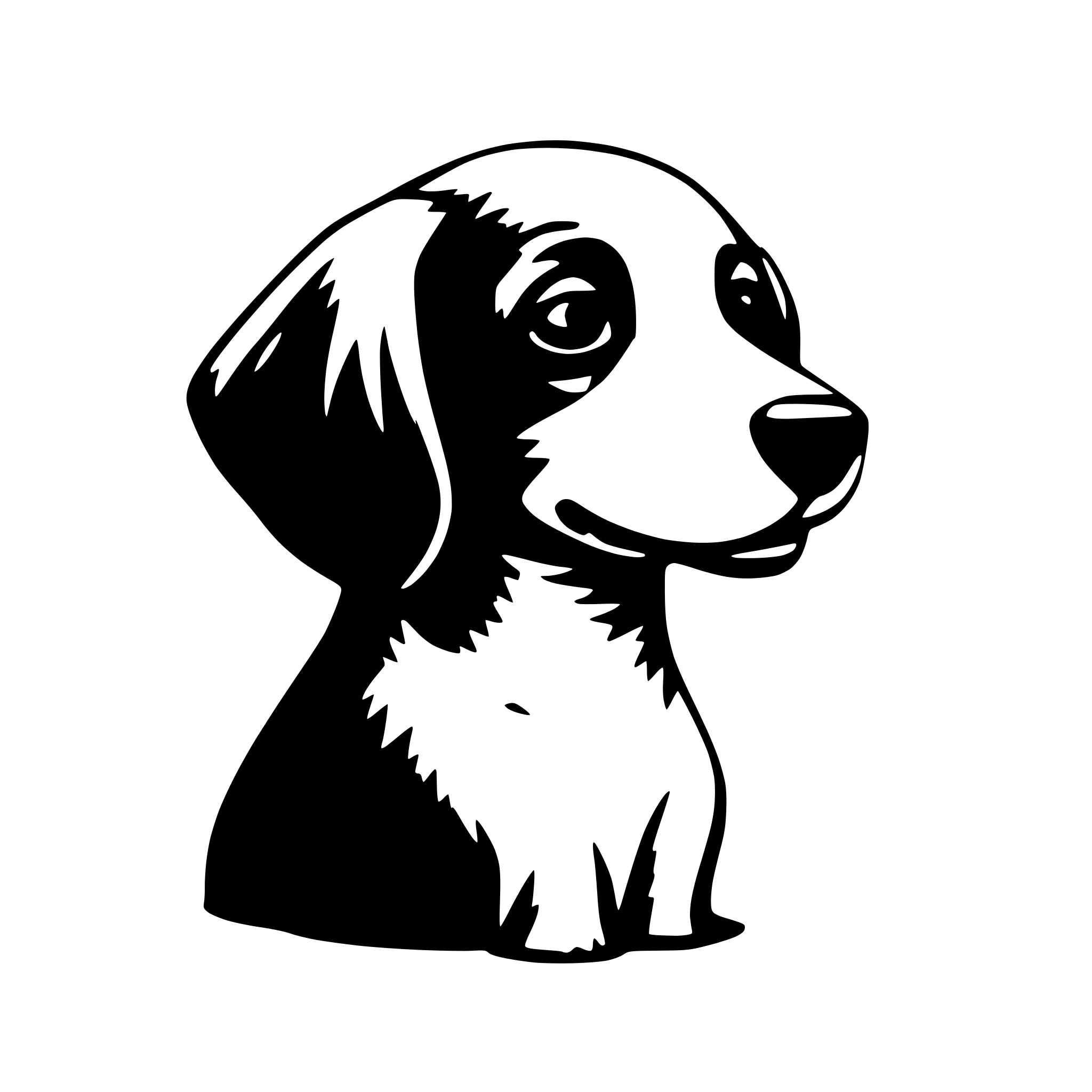 AI-generated SVG of a a cute dog