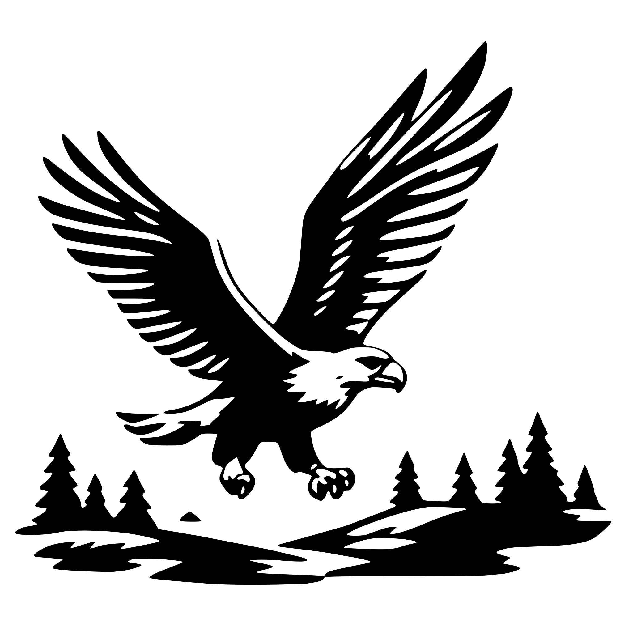 AI-generated SVG of 'eagle soaring high'