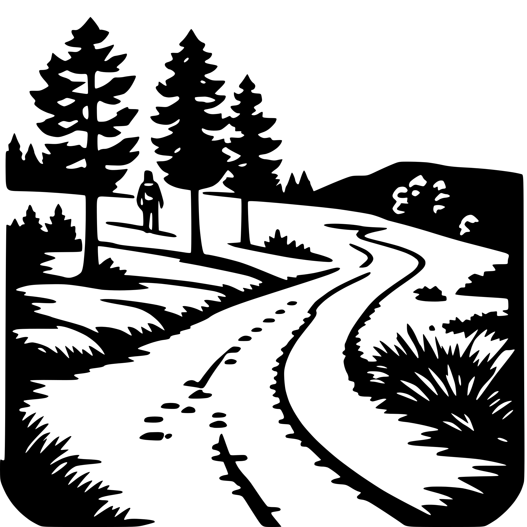 AI-generated SVG of a hiker's paradise