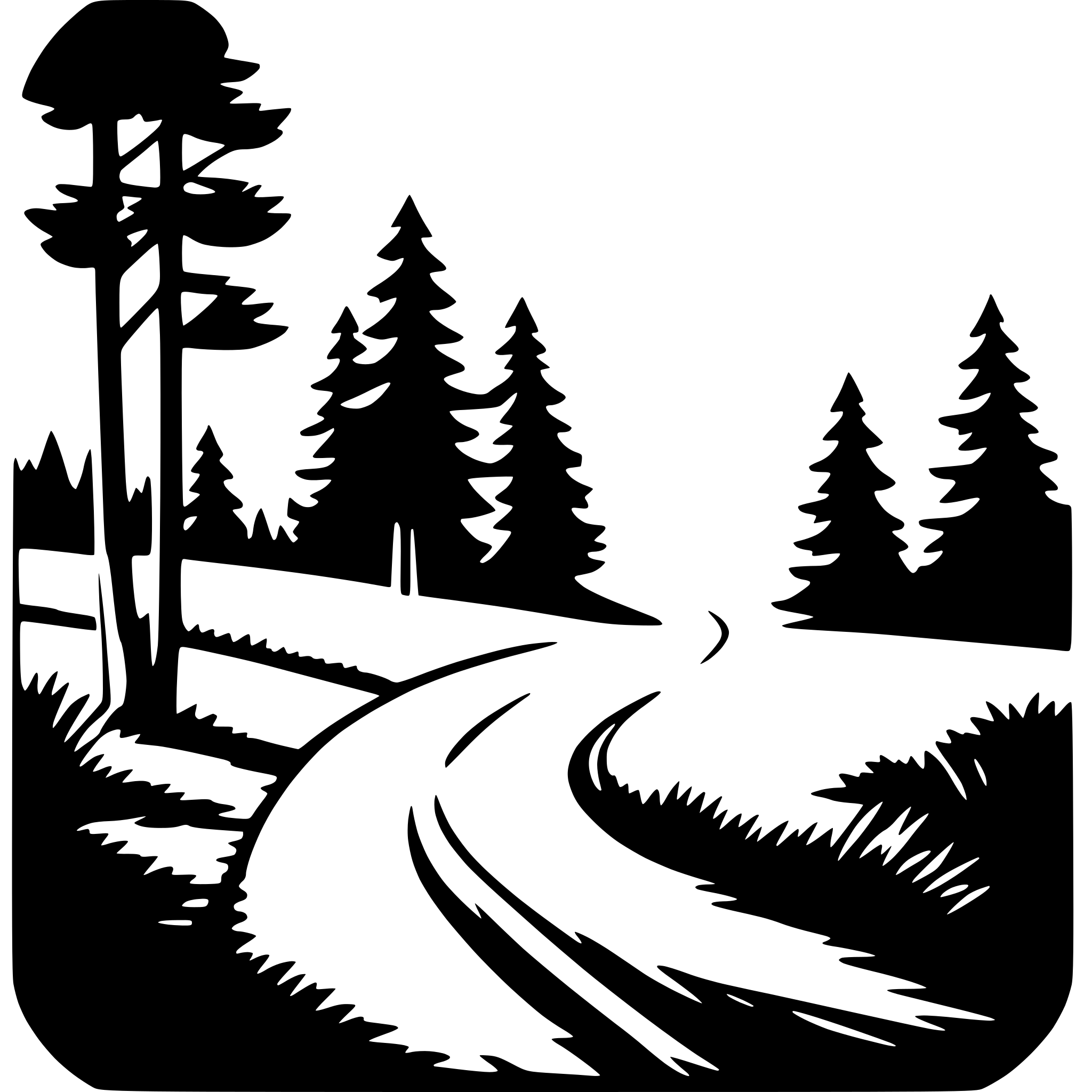AI-generated SVG of 'forest getaway'