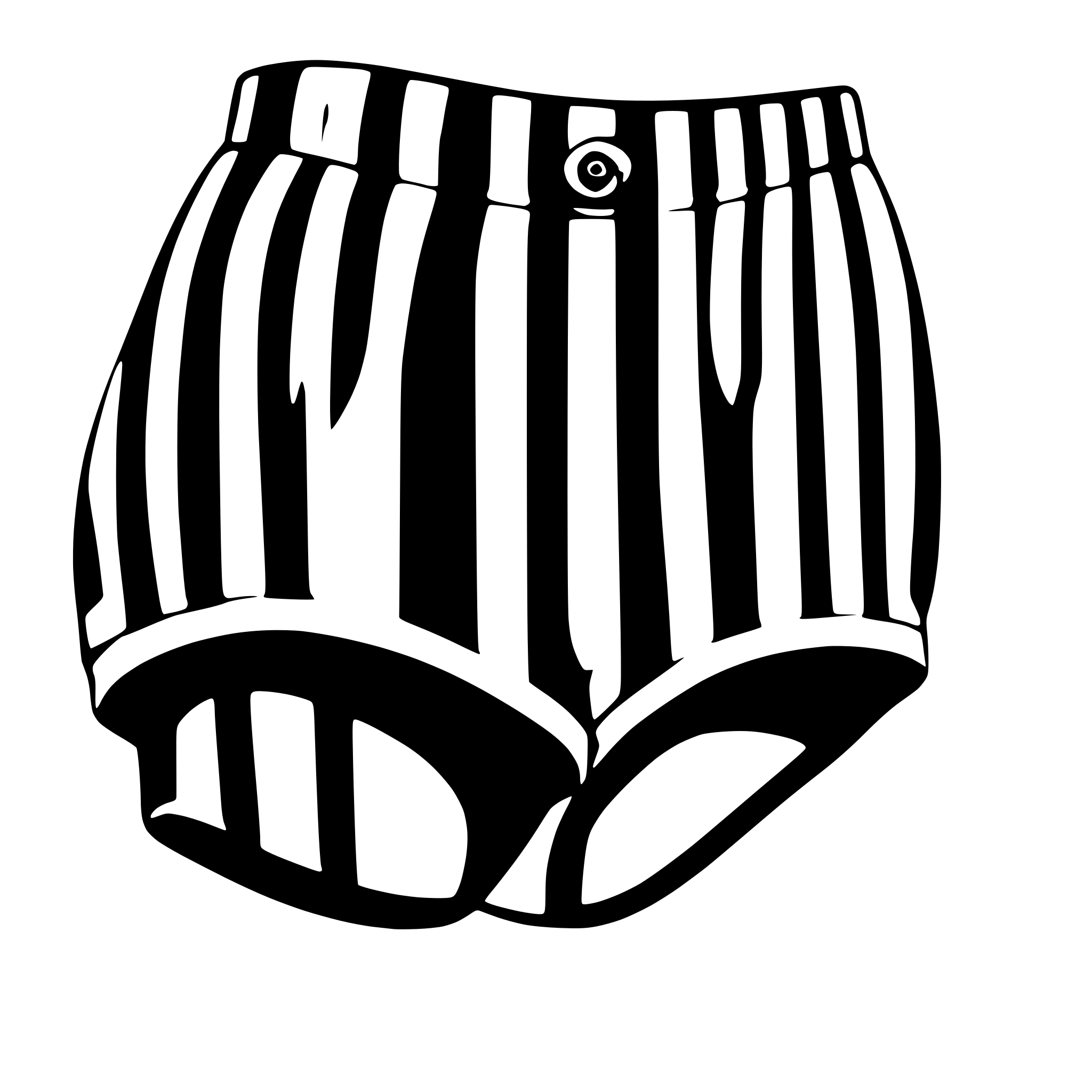AI-generated SVG of 'Blue striped panties'