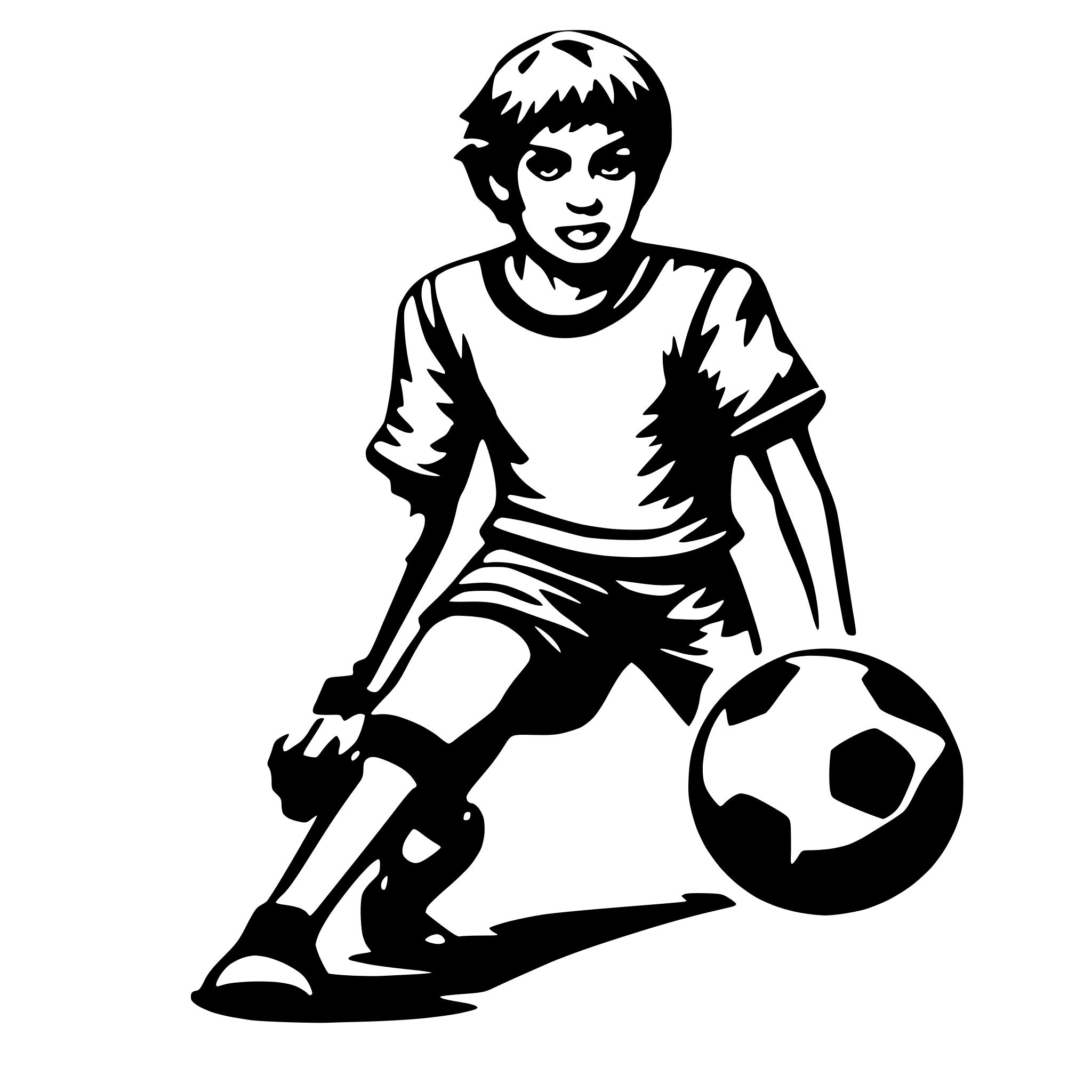AI-generated SVG of a fotoball player