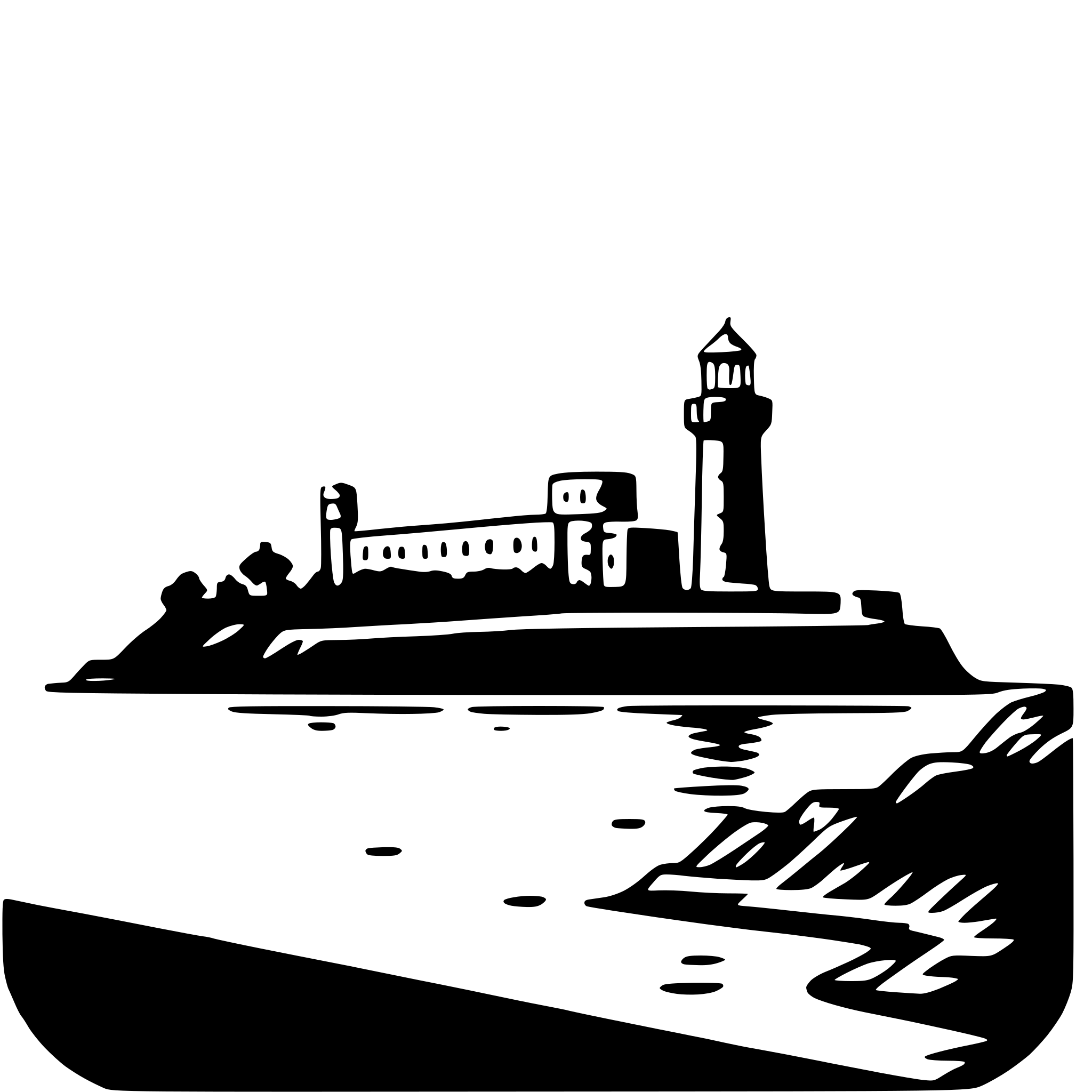 AI-generated SVG of a alcatraz island