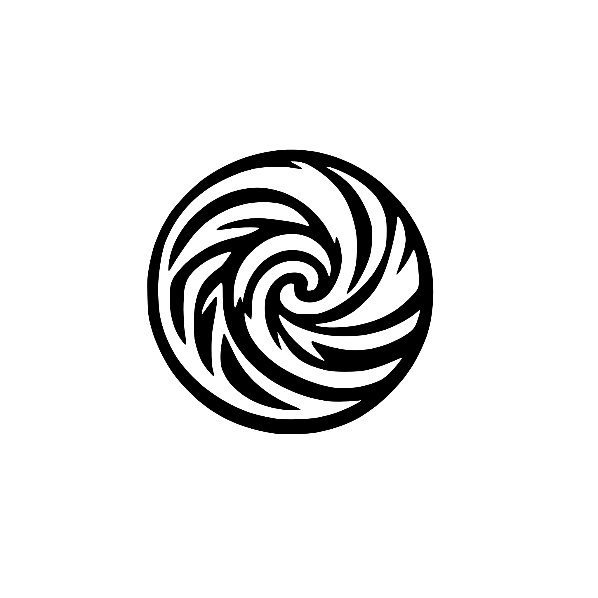 AI-generated SVG of a spiral sphere