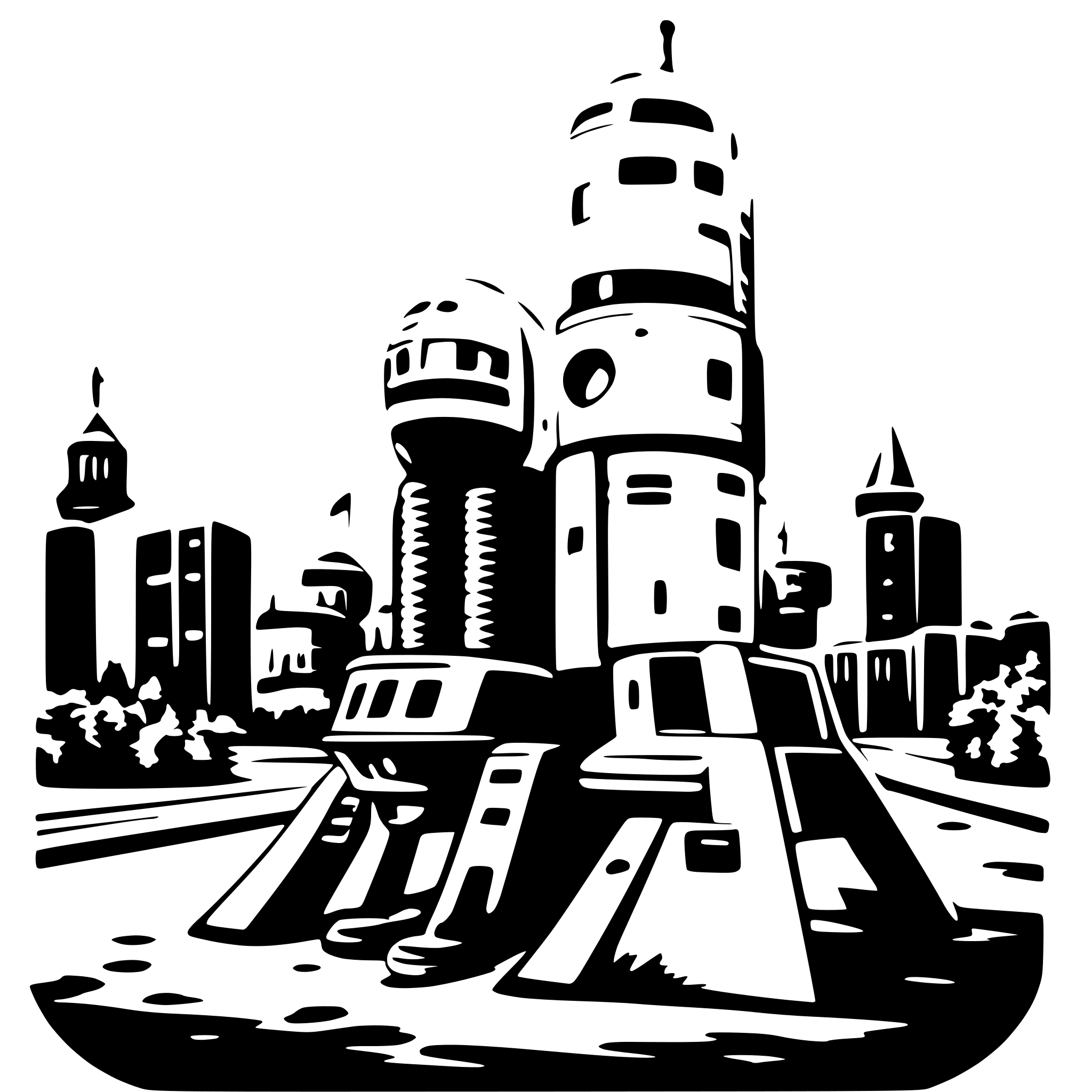 AI-generated SVG of a bremen city, roland rider, space robotics AI-generated SVG of a bremen city, roland rider, space robotics
