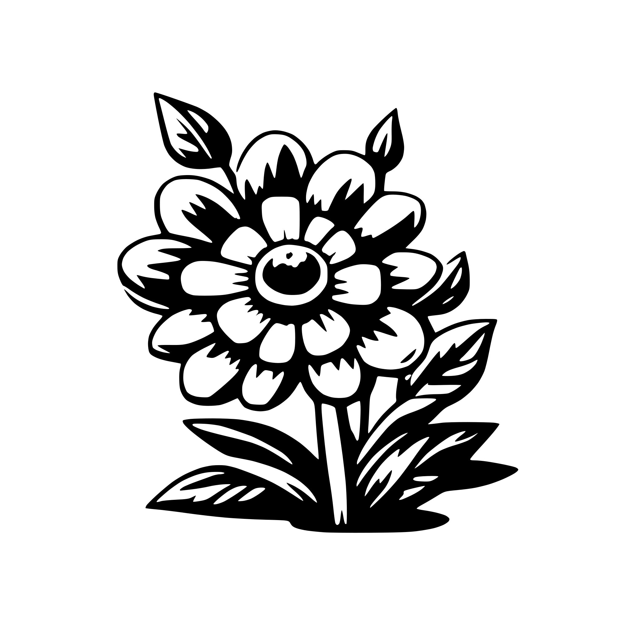 AI-generated SVG of a flower