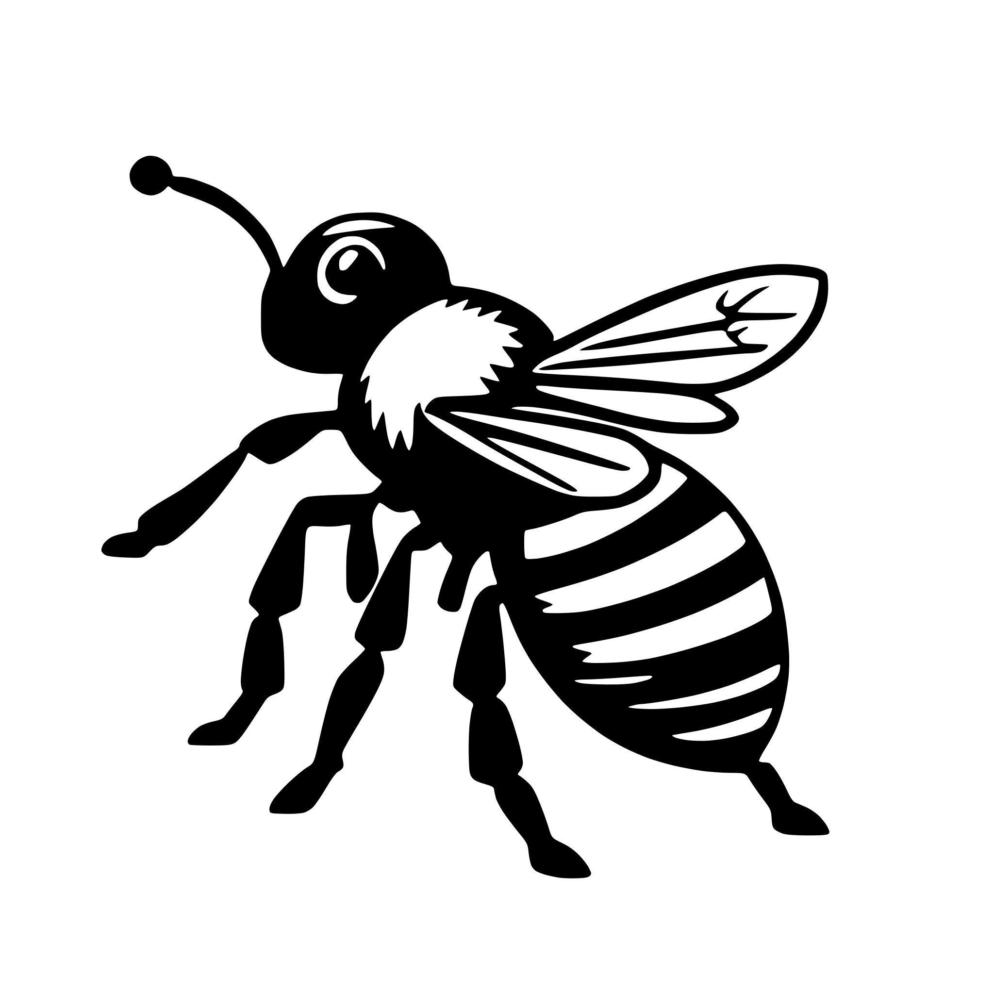 AI-generated SVG of 'angular bee'