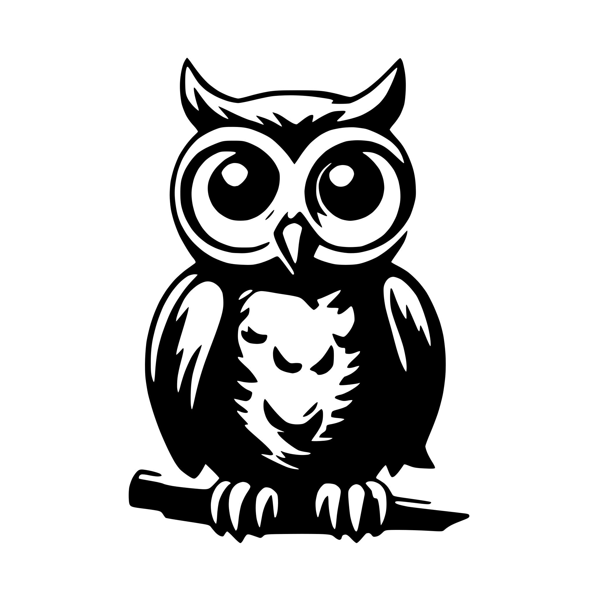 AI-generated SVG of 'nerdy owl'