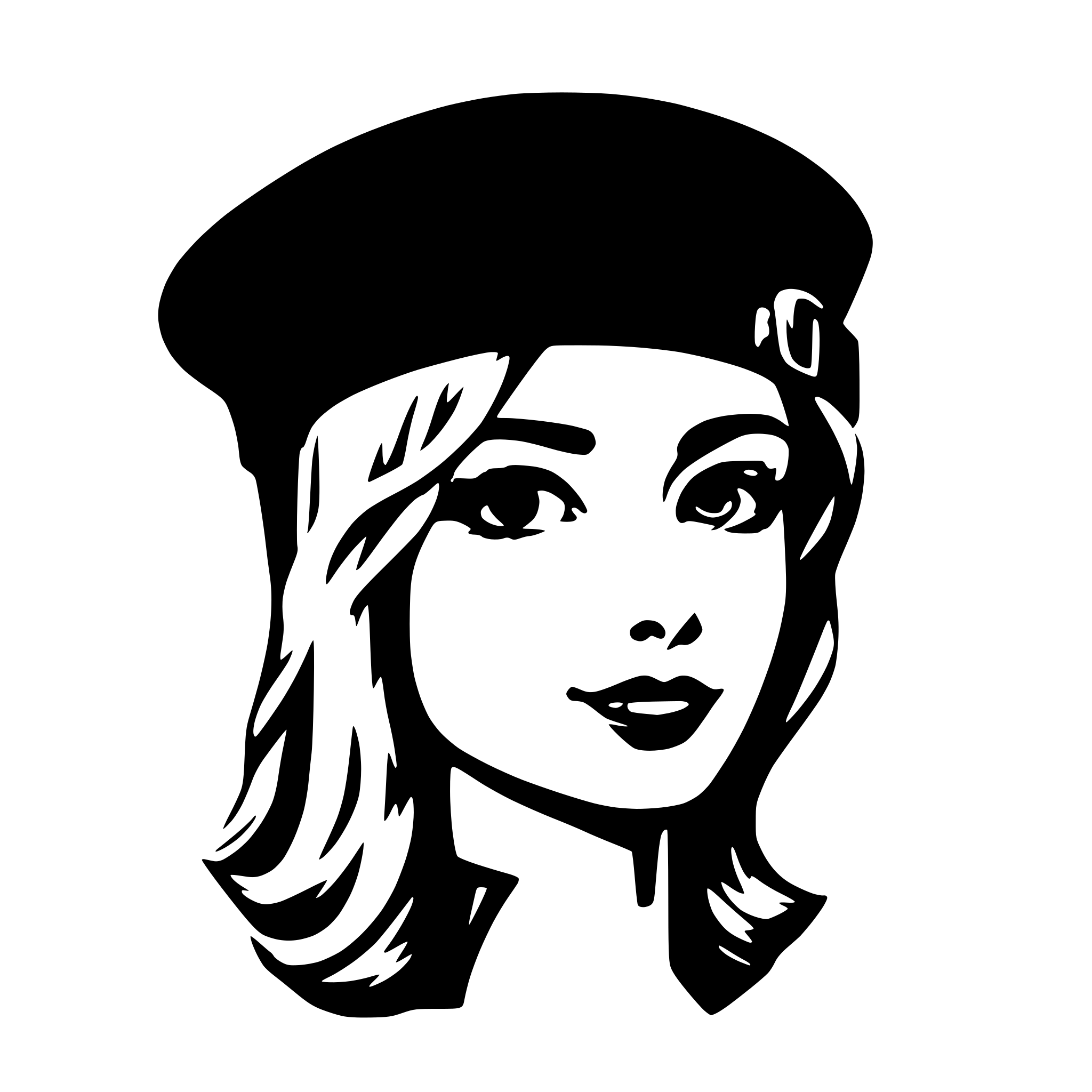 AI-generated SVG of 'elegant english beret'