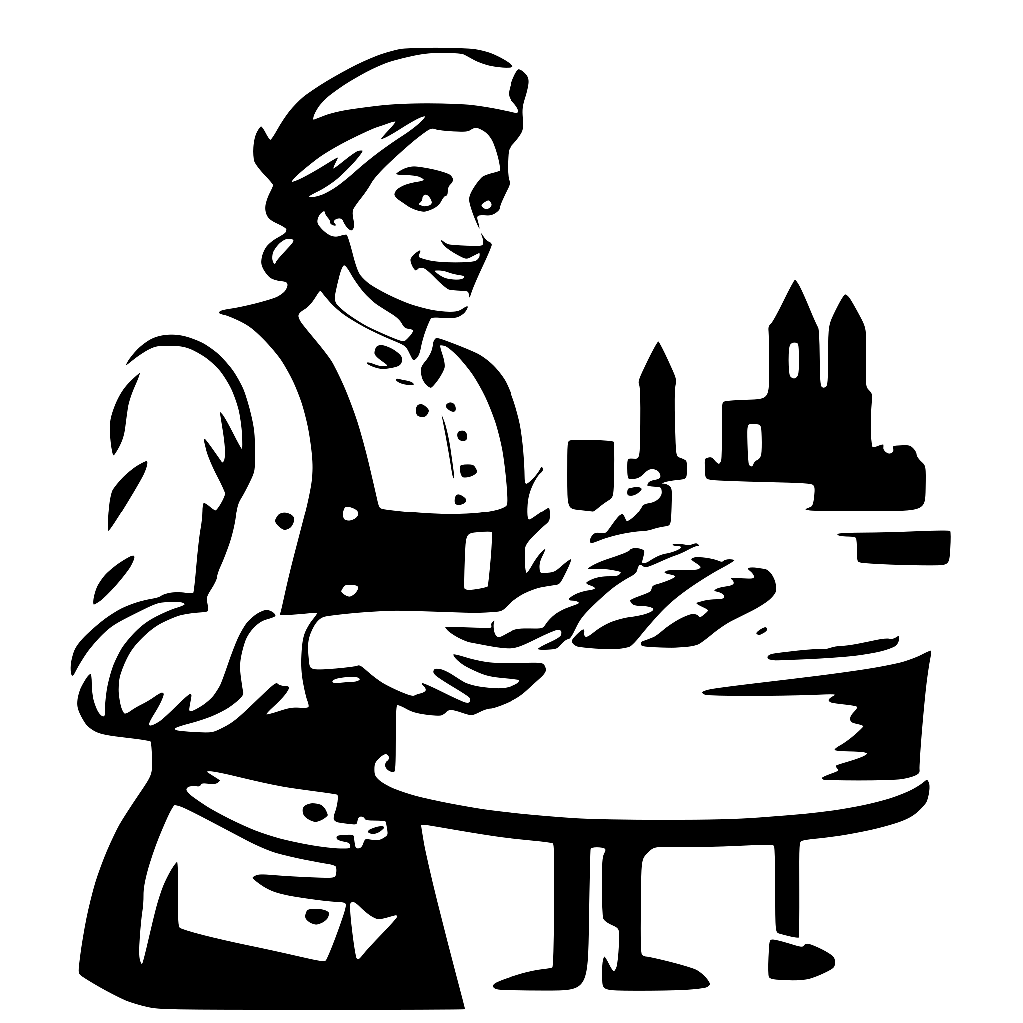 AI-generated SVG of 'French Artisan Baker'
