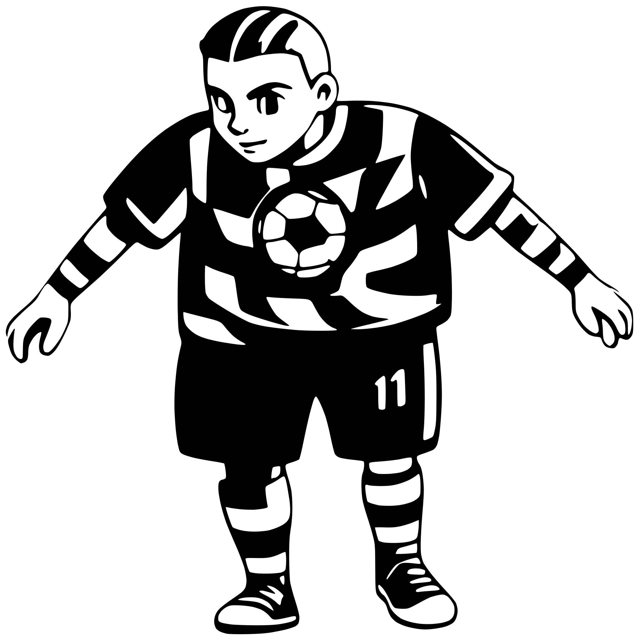 AI-generated SVG of a a soccer player