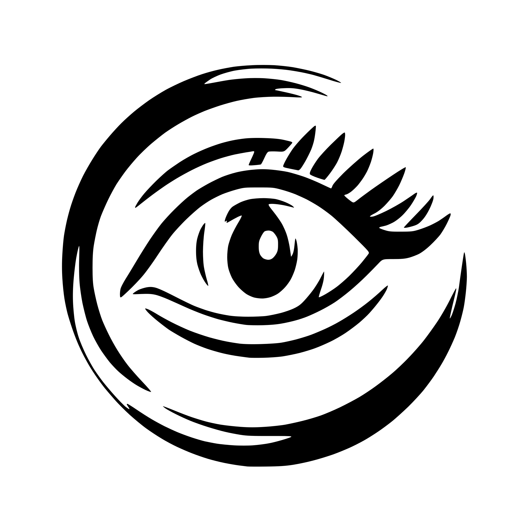 AI-generated SVG of 'abstract eye with lashes'