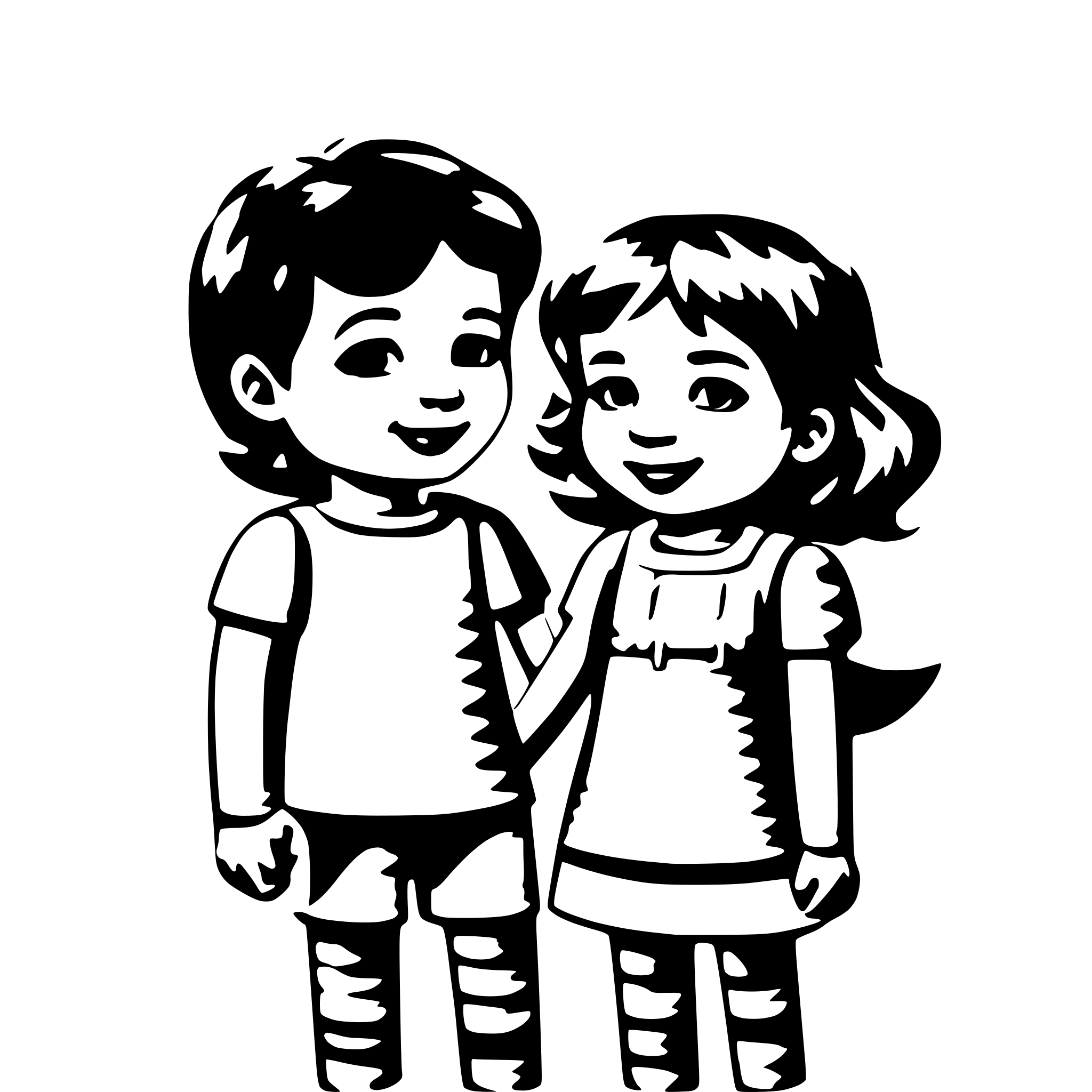 AI-generated SVG of a an educatorn with toddlers holding hands