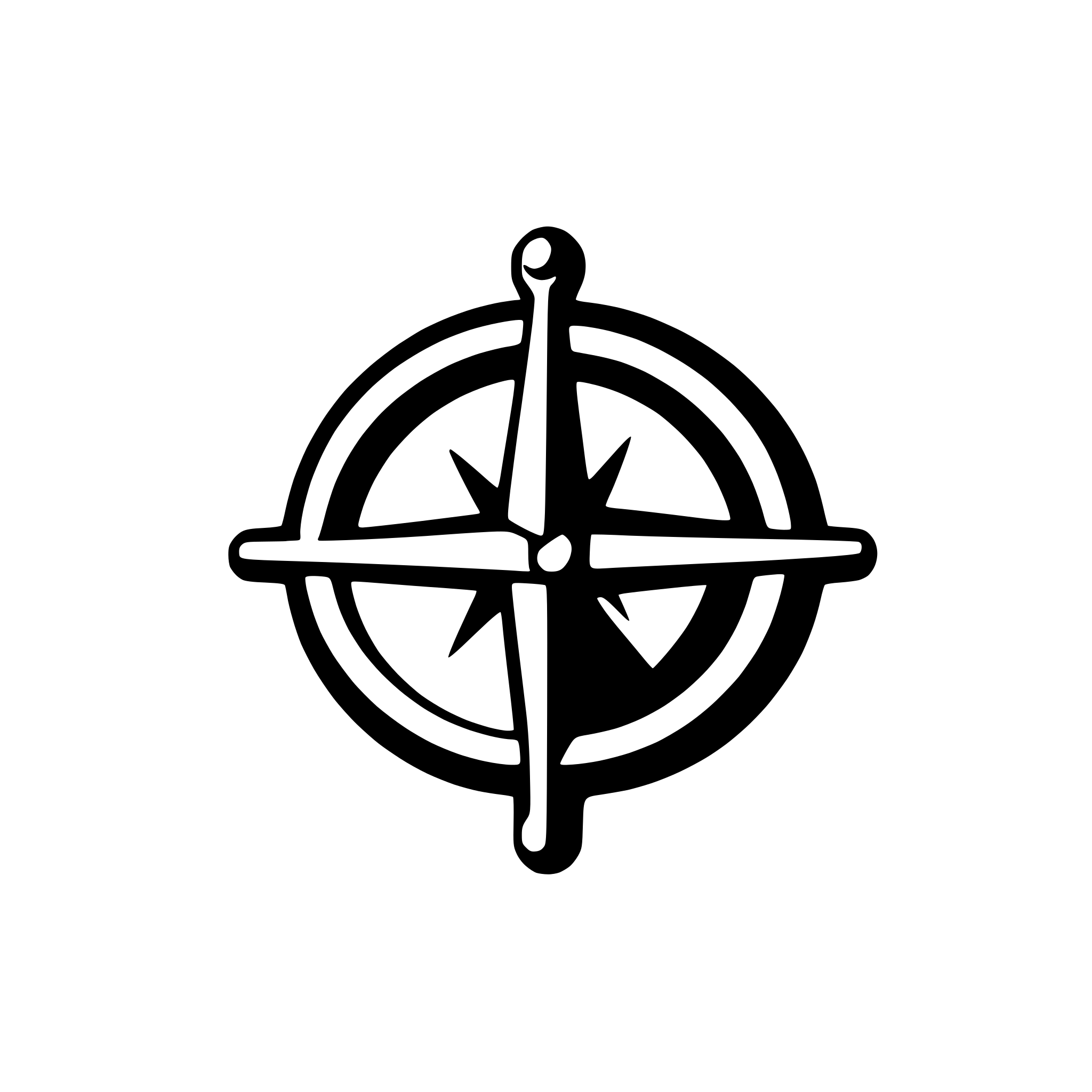 AI-generated SVG of 'geometric compass with needle'