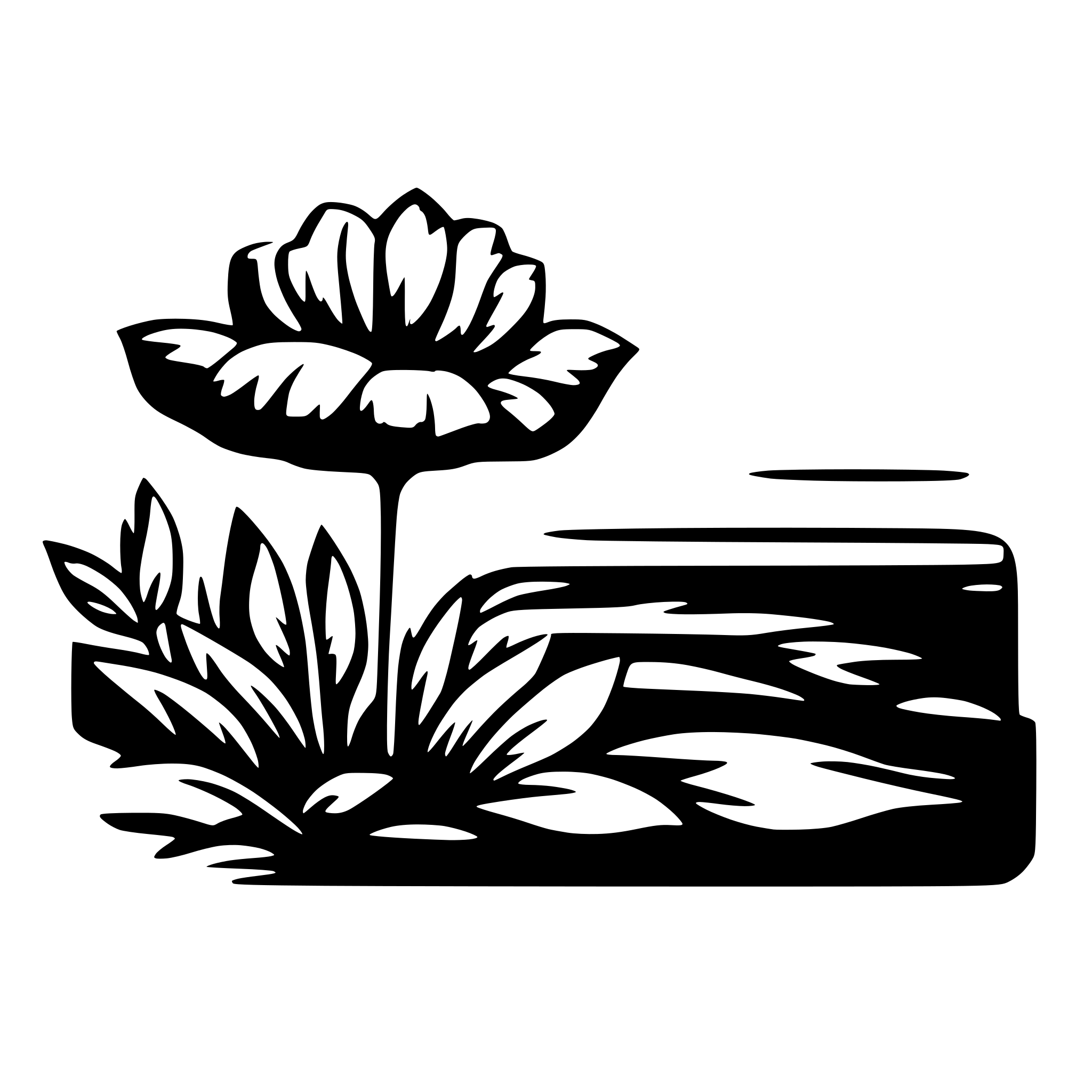 AI-generated SVG of a Floral Border Divider