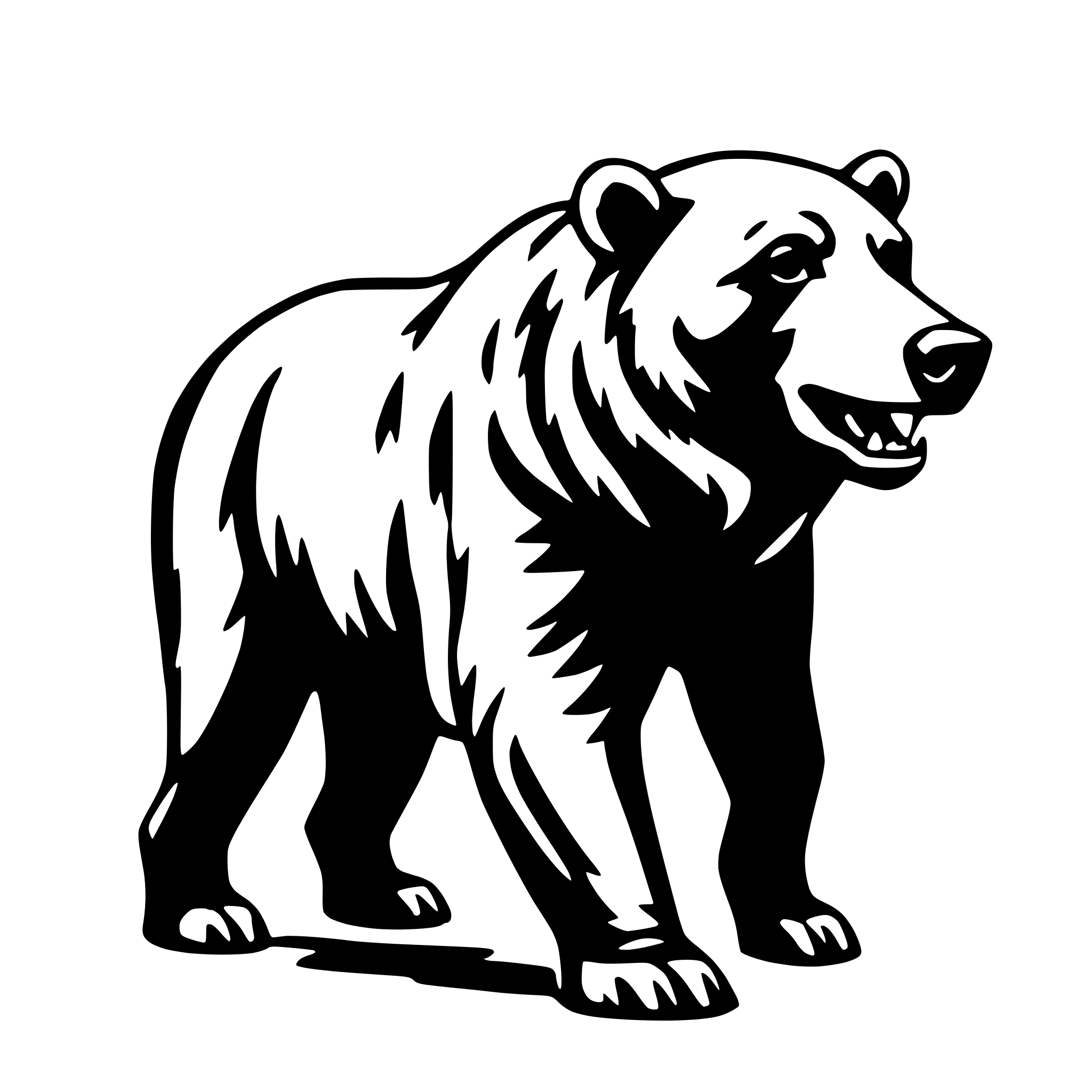 AI-generated SVG of 'grizzly bear'