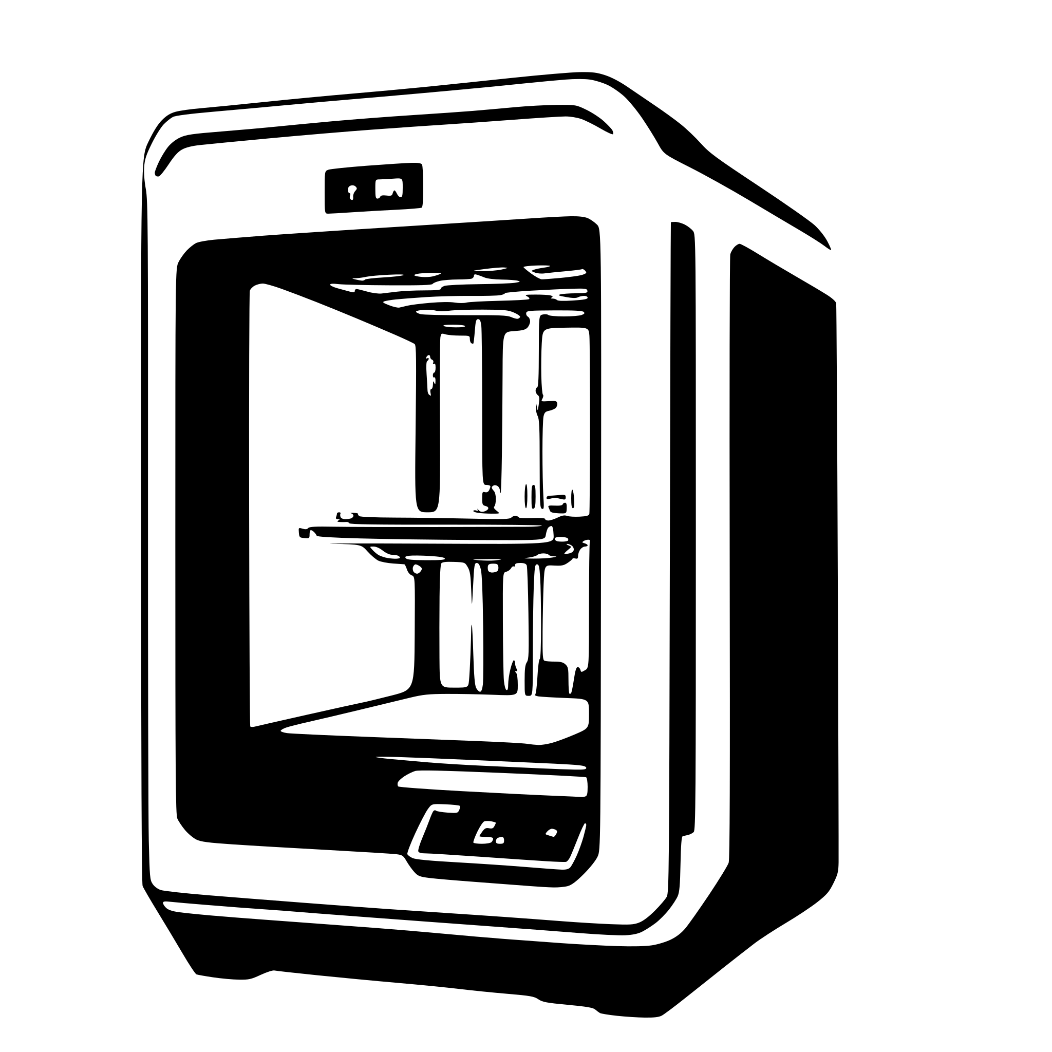 AI-generated SVG of a 3d printer