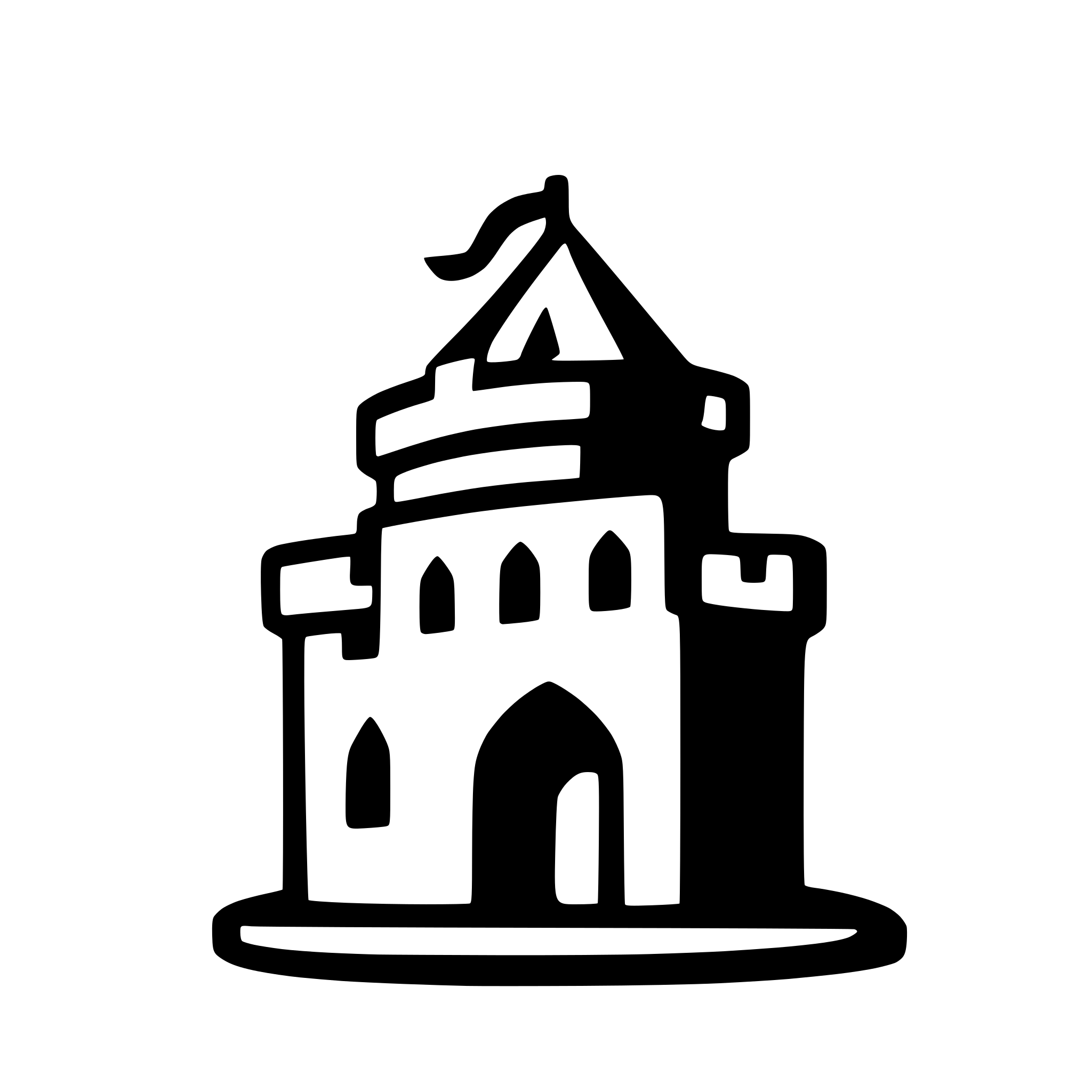 AI-generated SVG of a side view castle flat icon