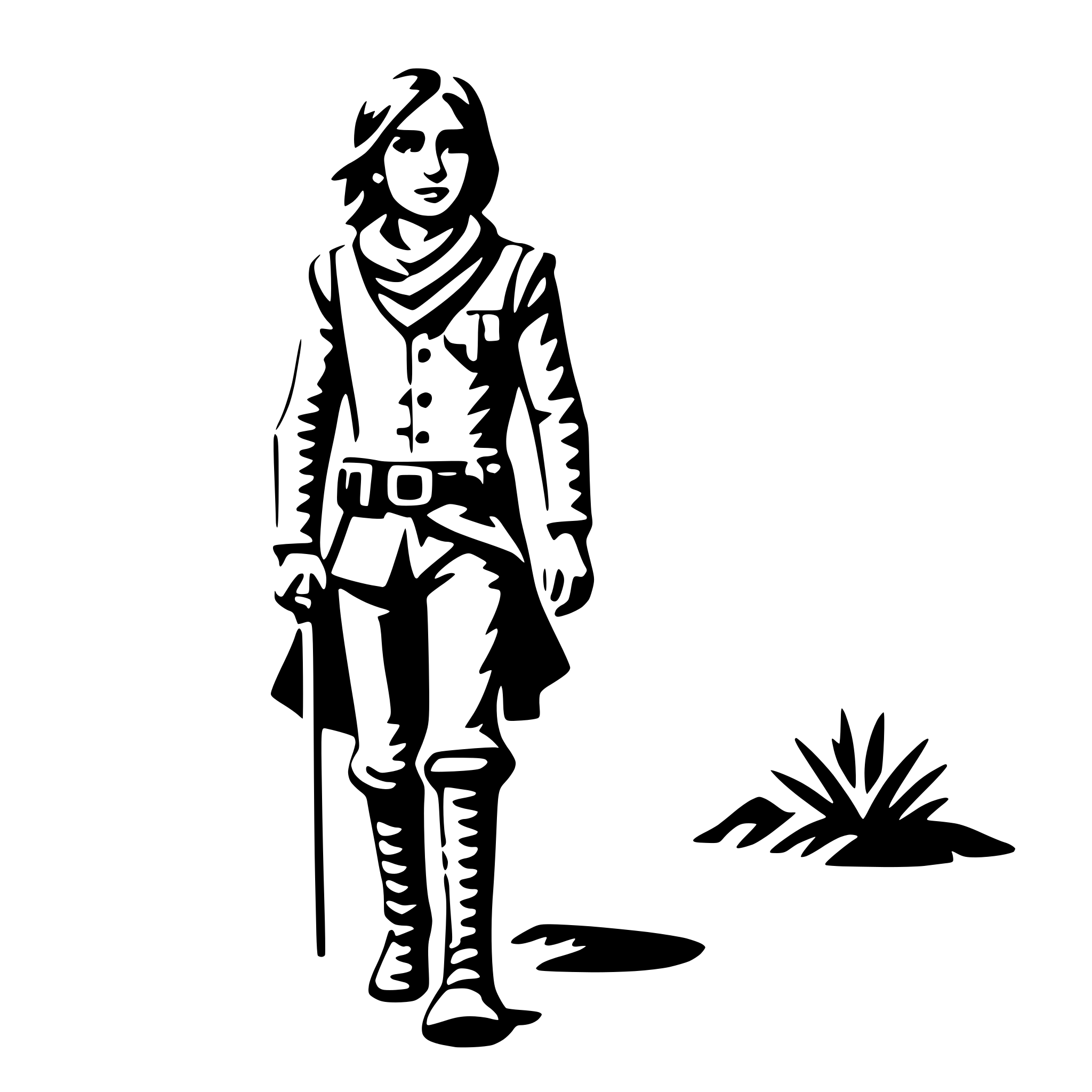 AI-generated SVG of 'desert trekker'