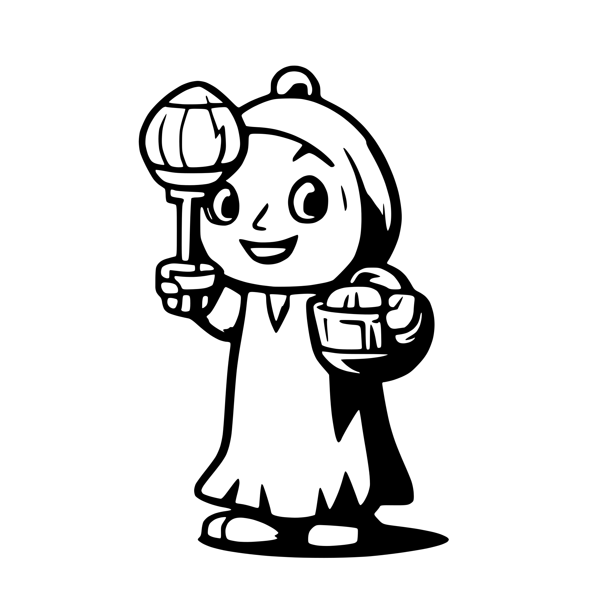 AI-generated SVG of a ghost with a latern in the hand