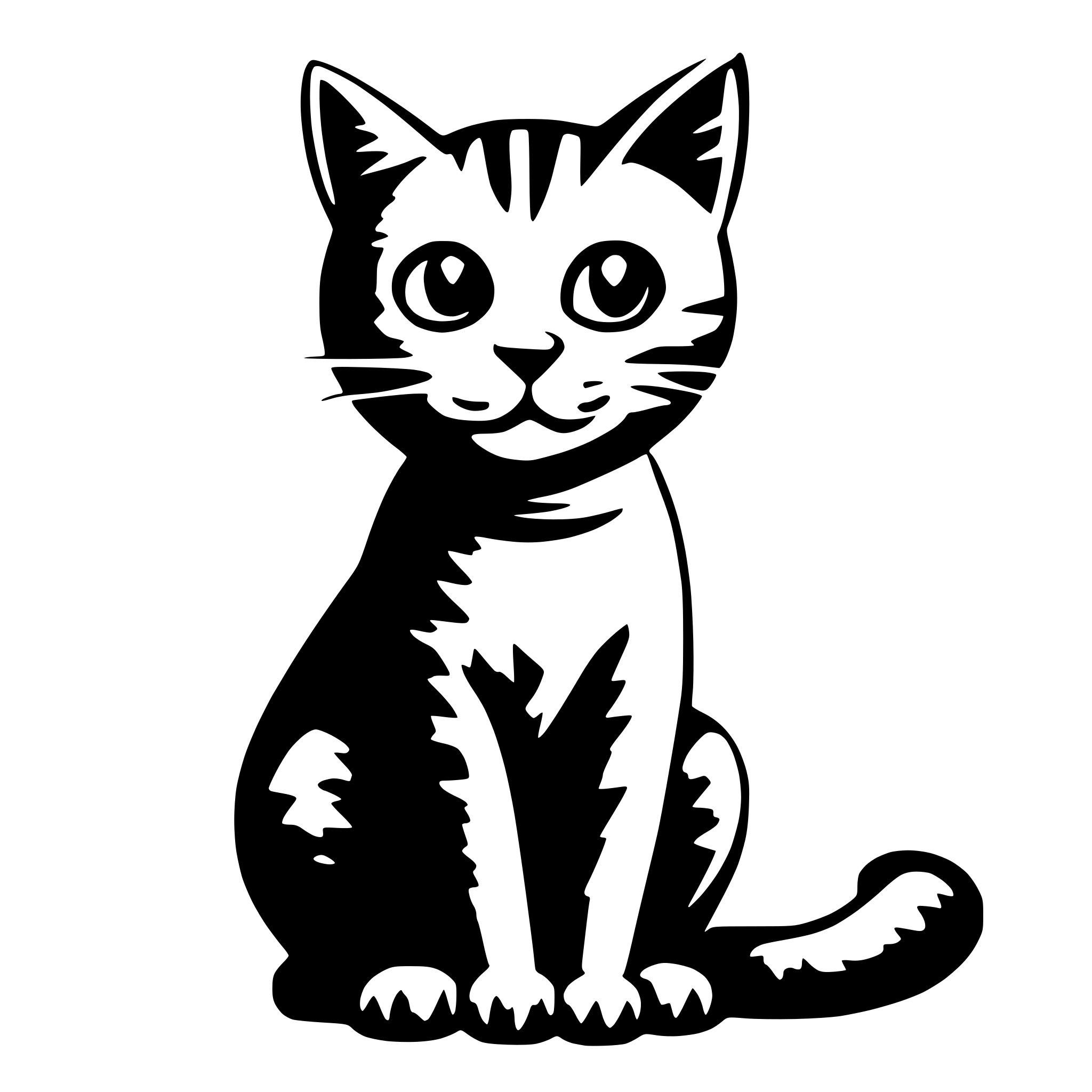 AI-generated SVG of 'Funny Cat'