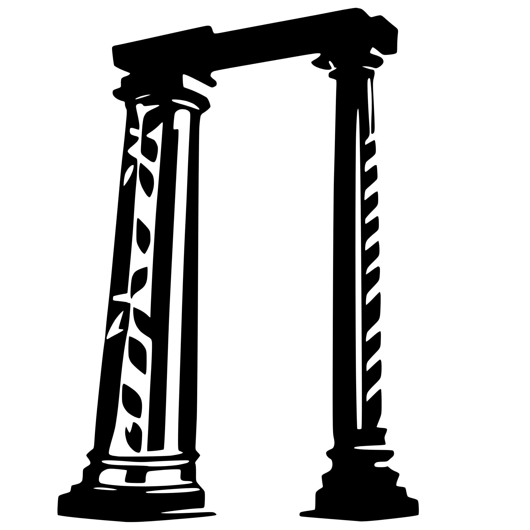 AI-generated SVG of 'tall roman column no background'