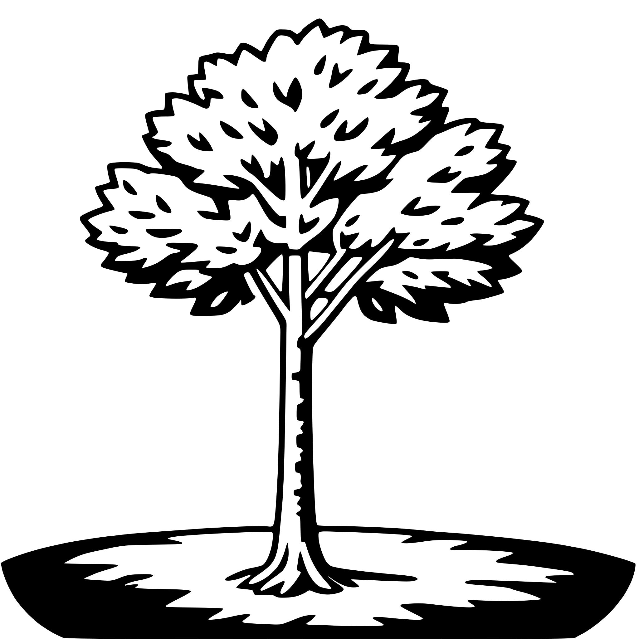 AI-generated SVG of a ash tree