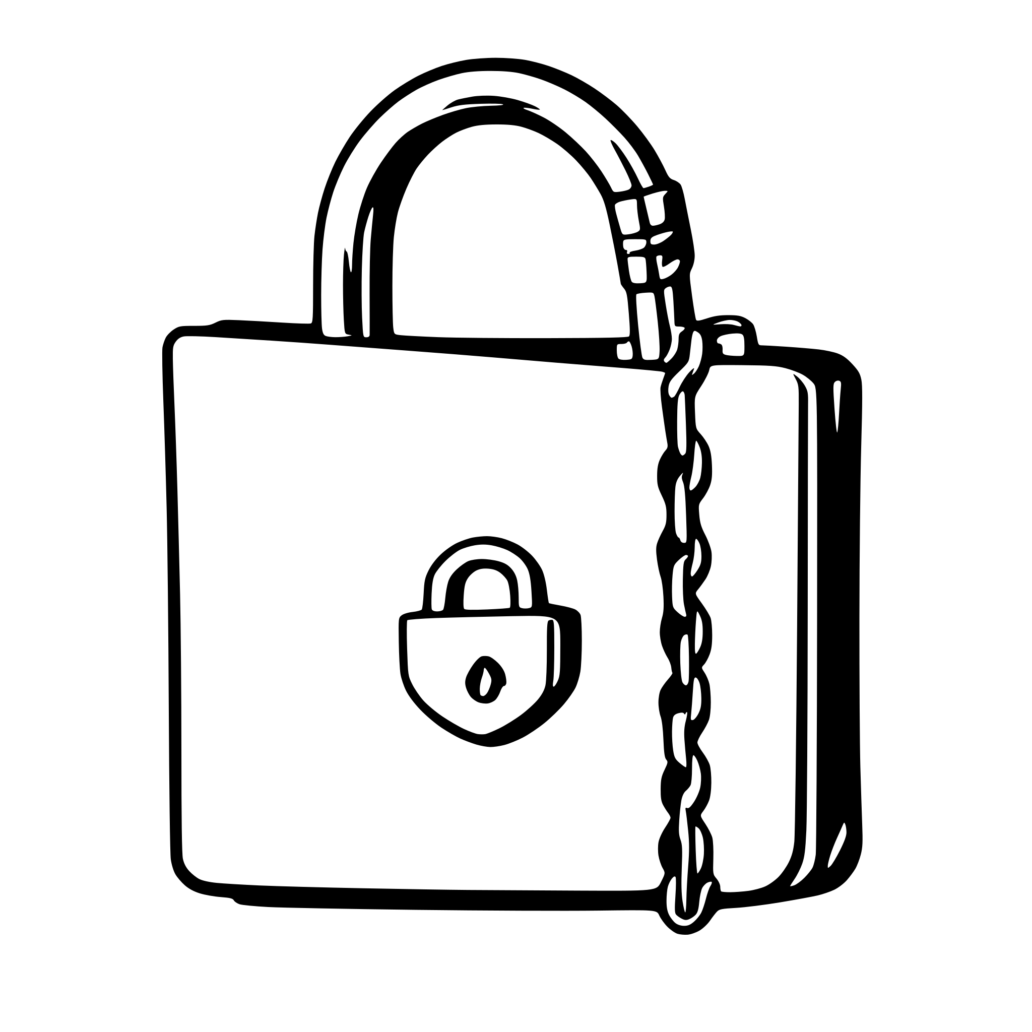 AI-generated SVG of a folder in chain with lock