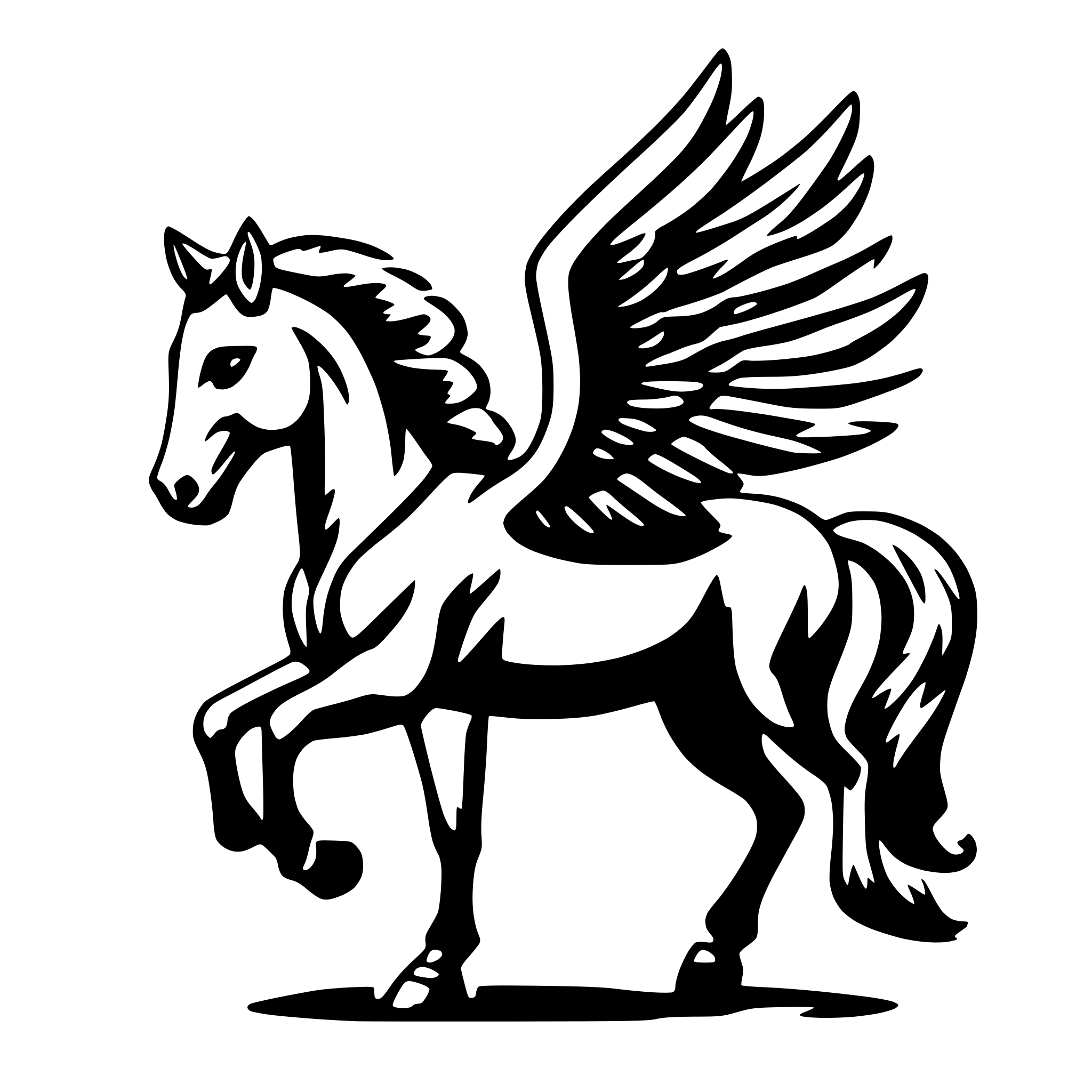 AI-generated SVG of 'pegasus'
