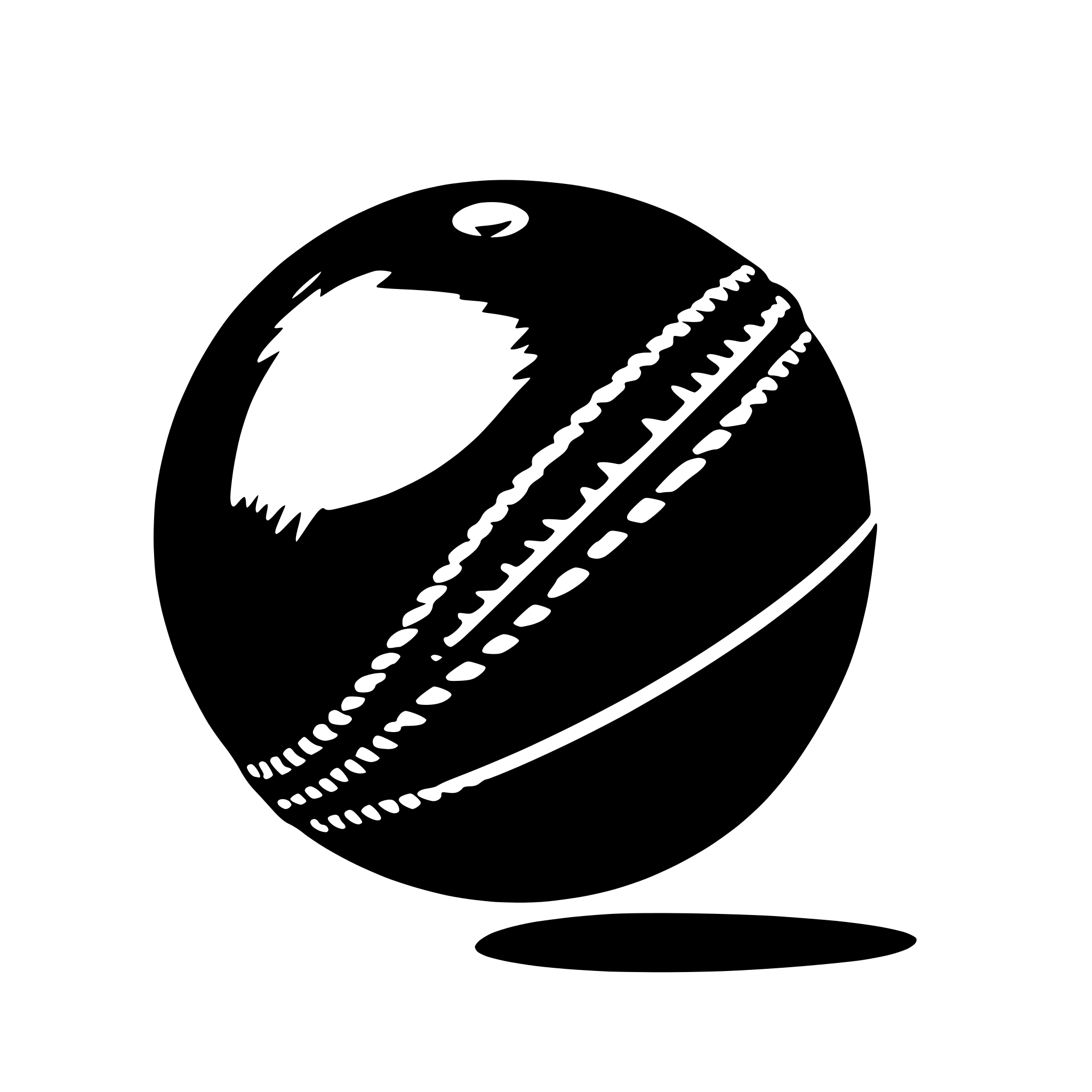 AI-generated SVG of 'cricket ball'