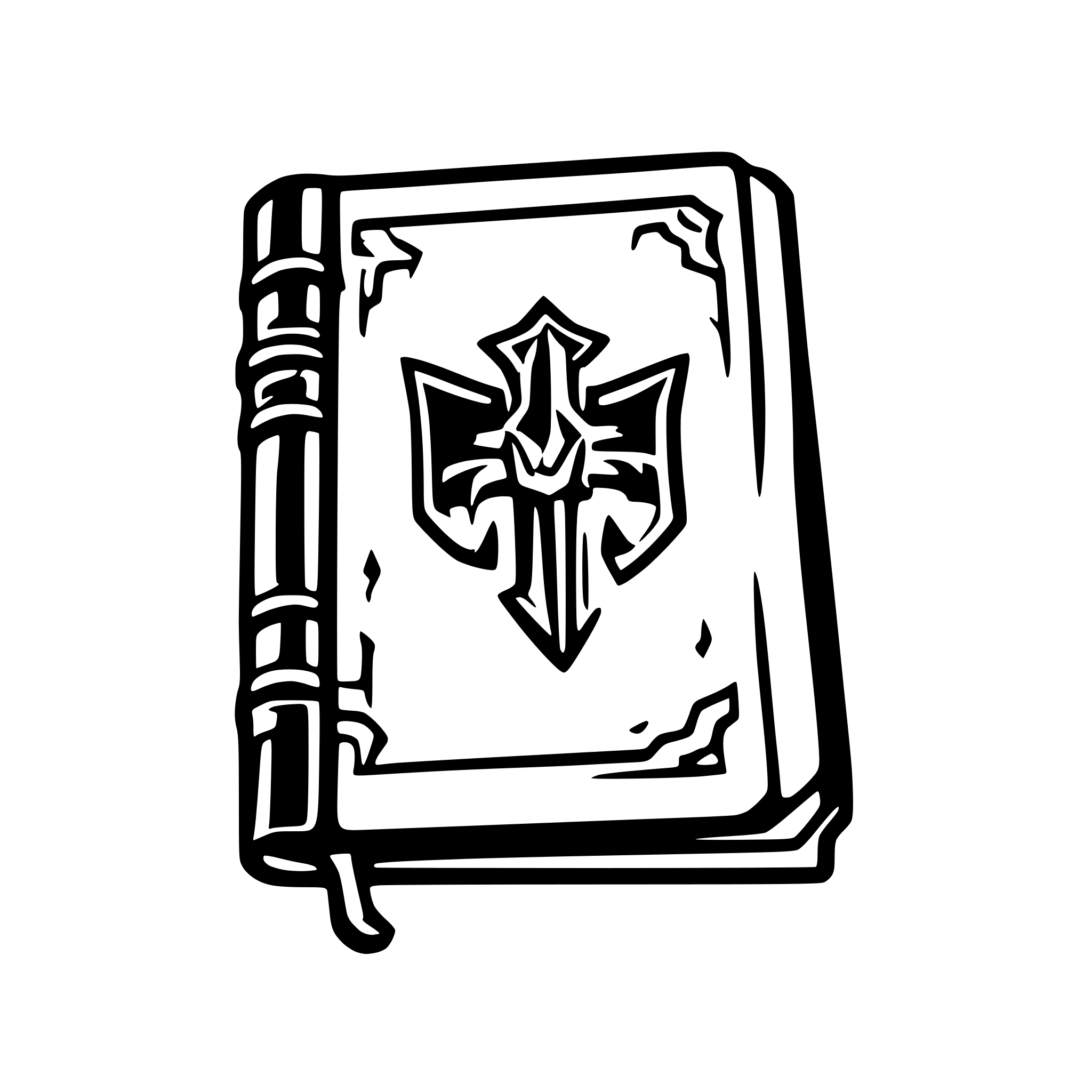 AI-generated SVG of 'warhammer grimdark opened book'