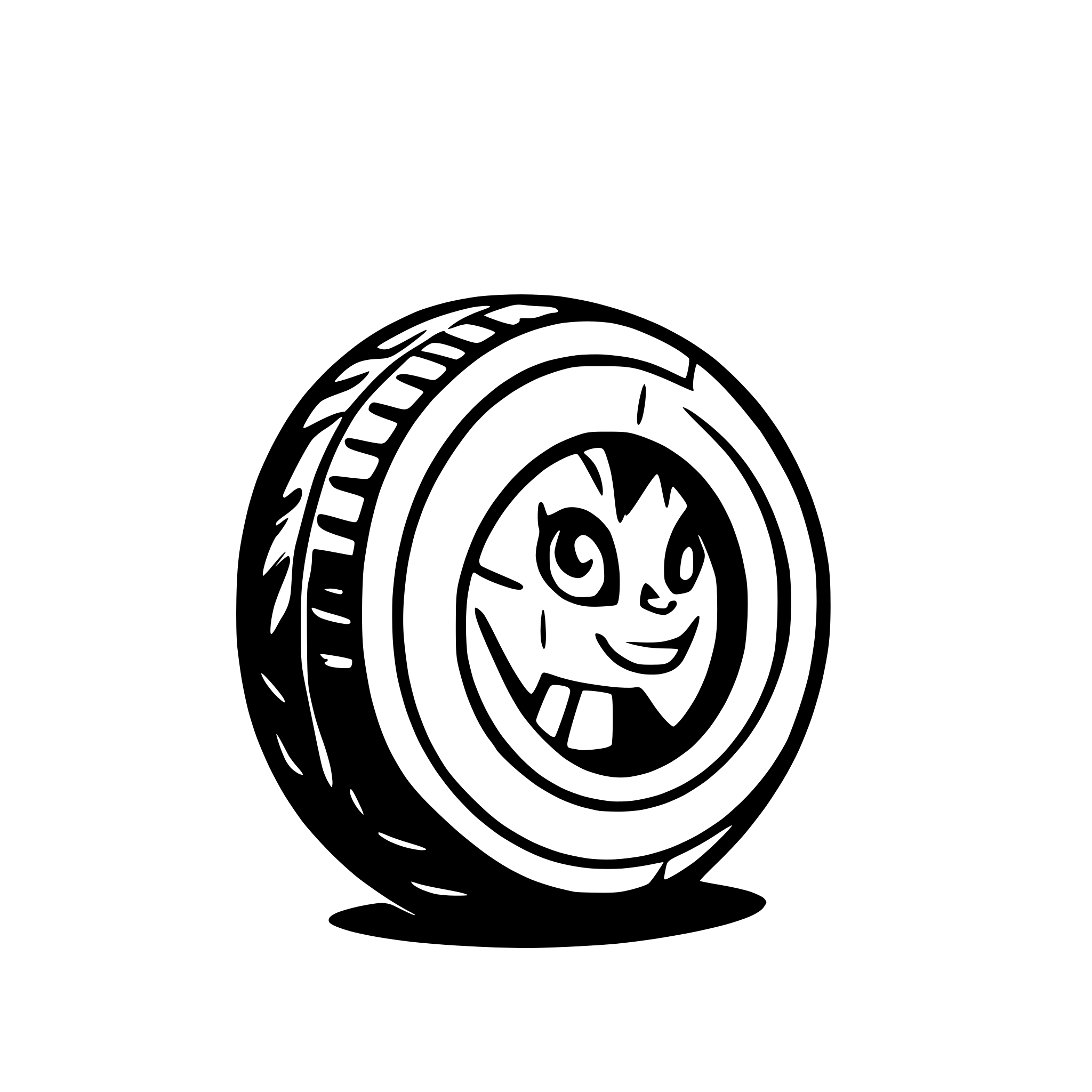 AI-generated SVG of a Tire with no wheel