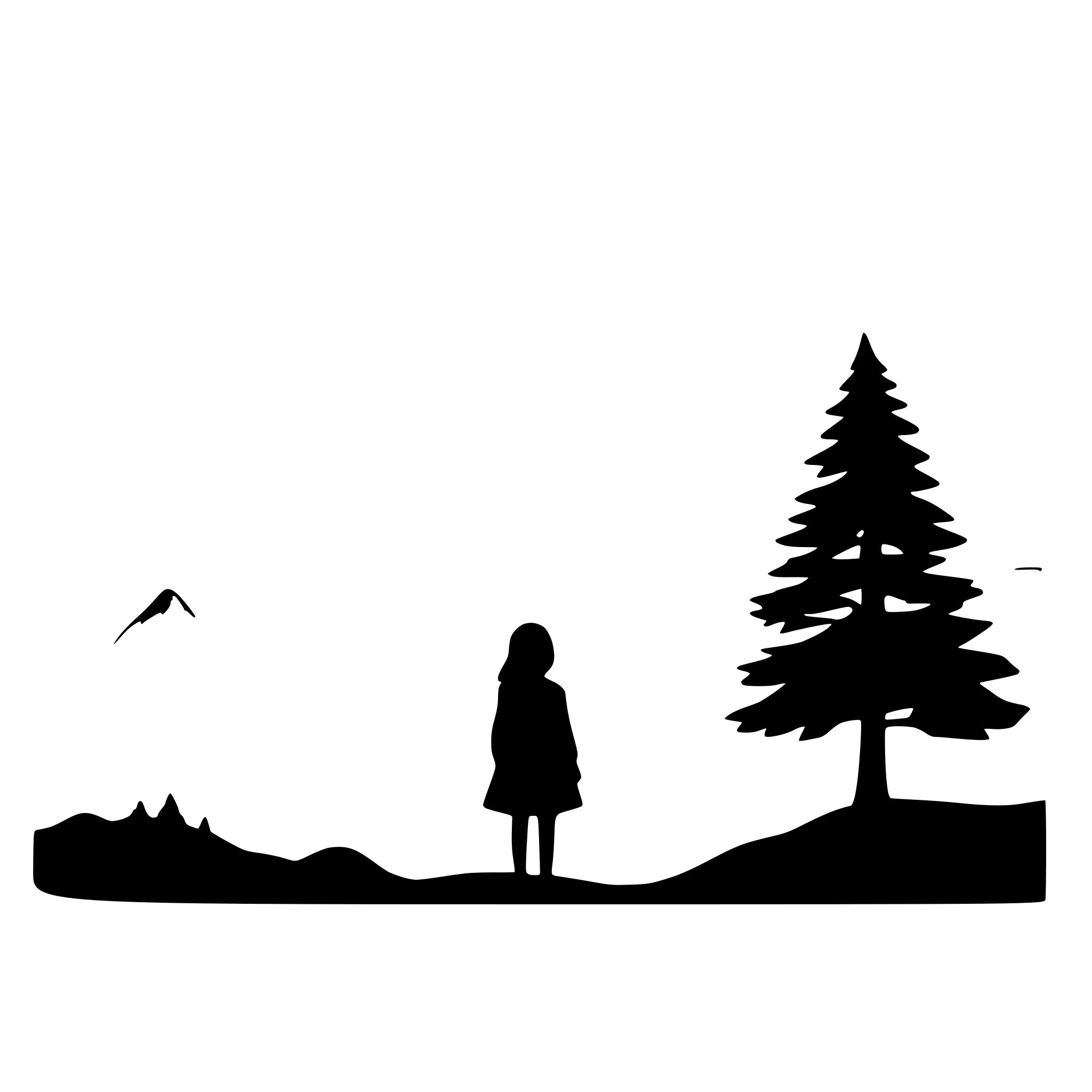 AI-generated SVG of a mountain stars Trees