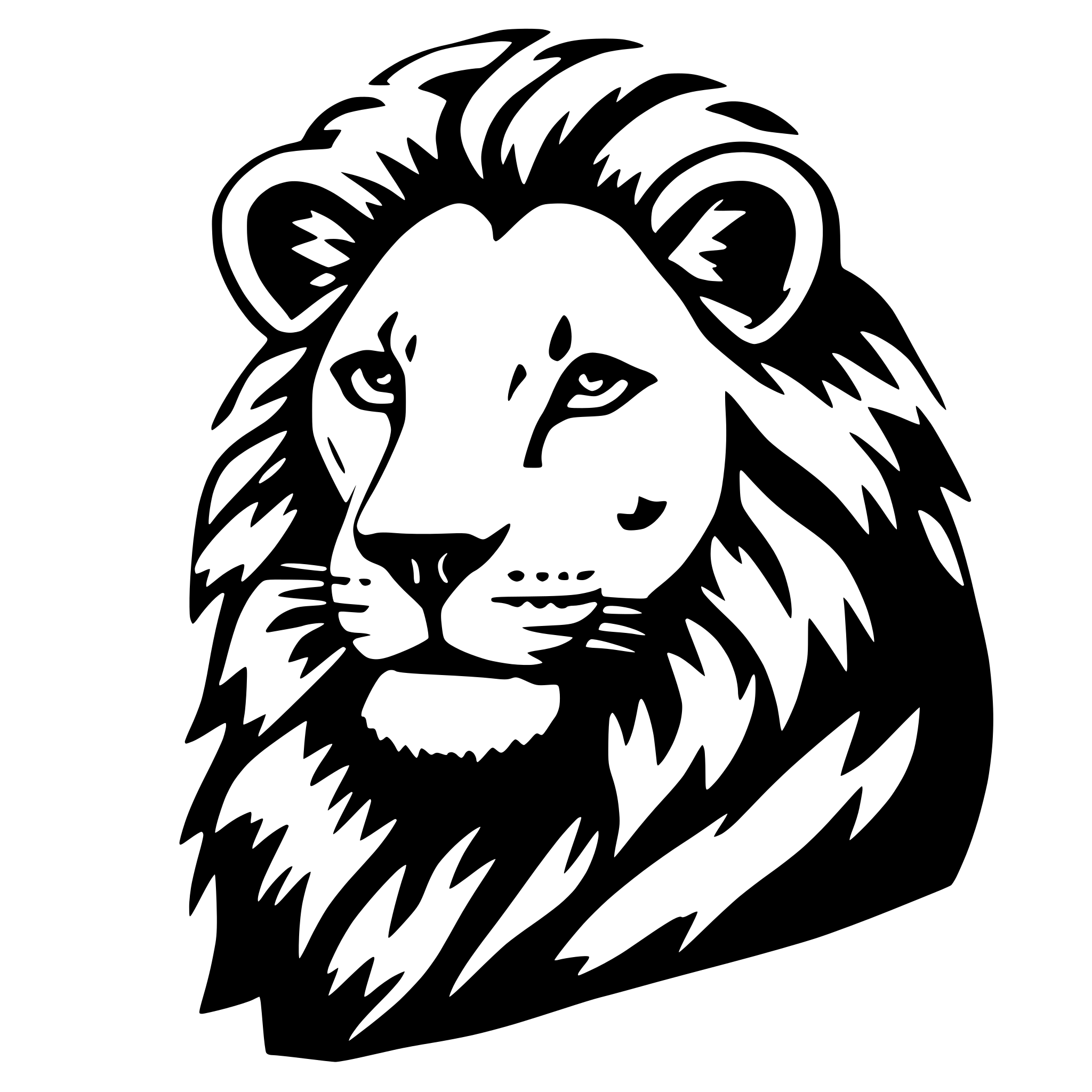 AI-generated SVG of a lion