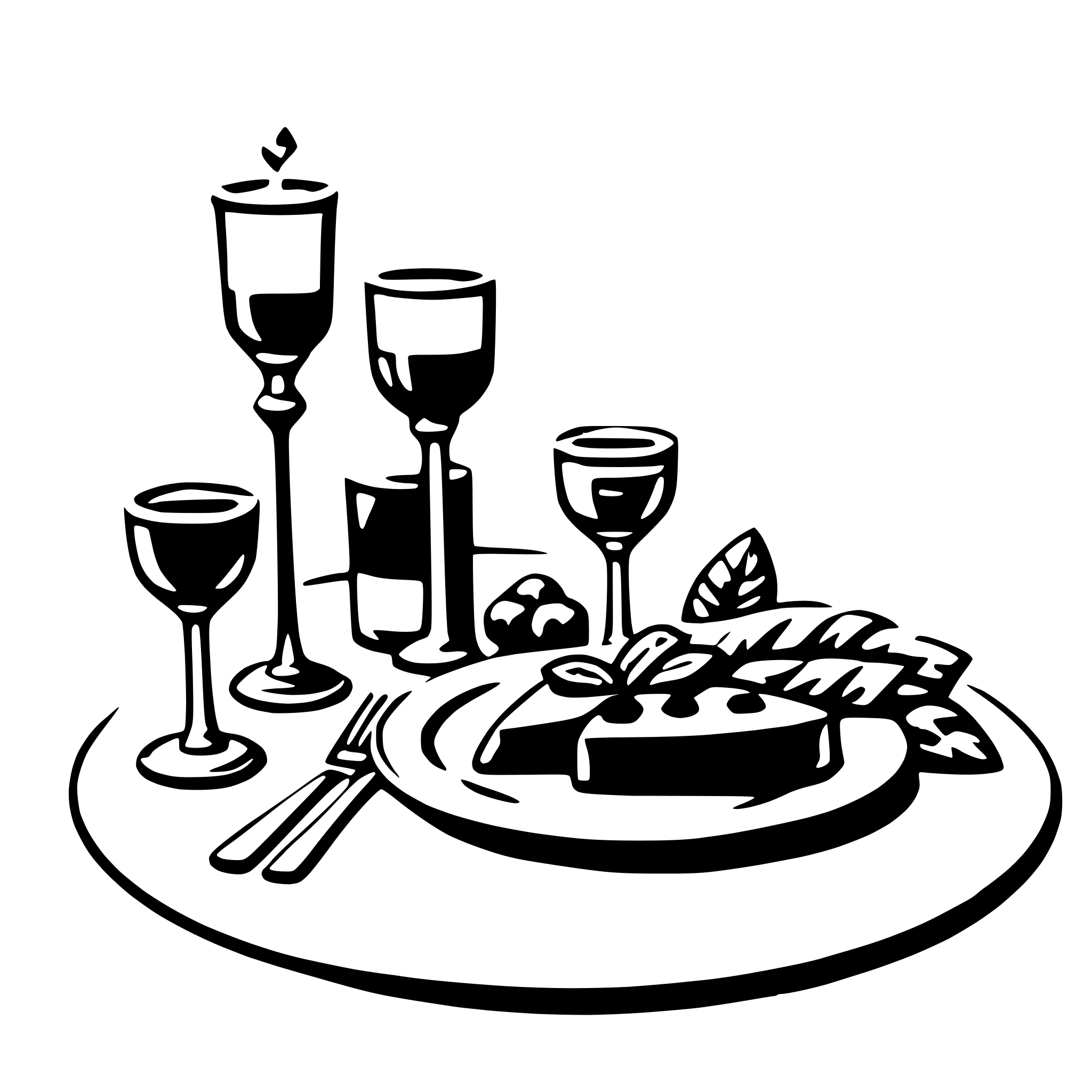 AI-generated SVG of a romantic dinner